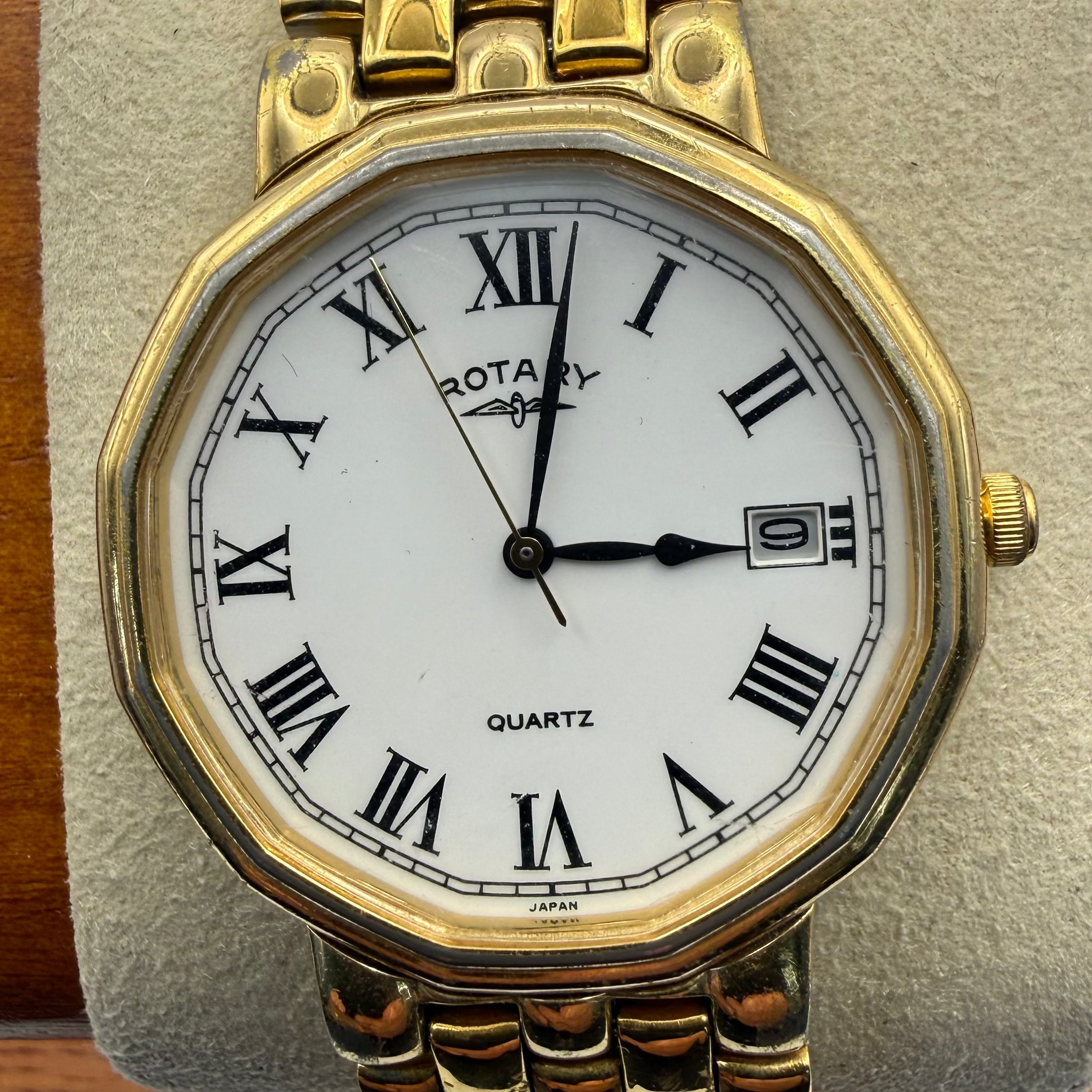 Rotary Classic Gold Tone Quartz Watch – Roman Dial- £49.99