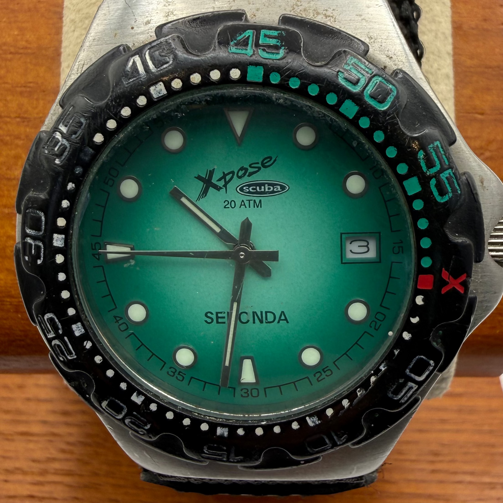 Sekonda Xpose Scuba 20ATM Men’s Diver Style Watch – Teal Dial – Boxed- £39.99