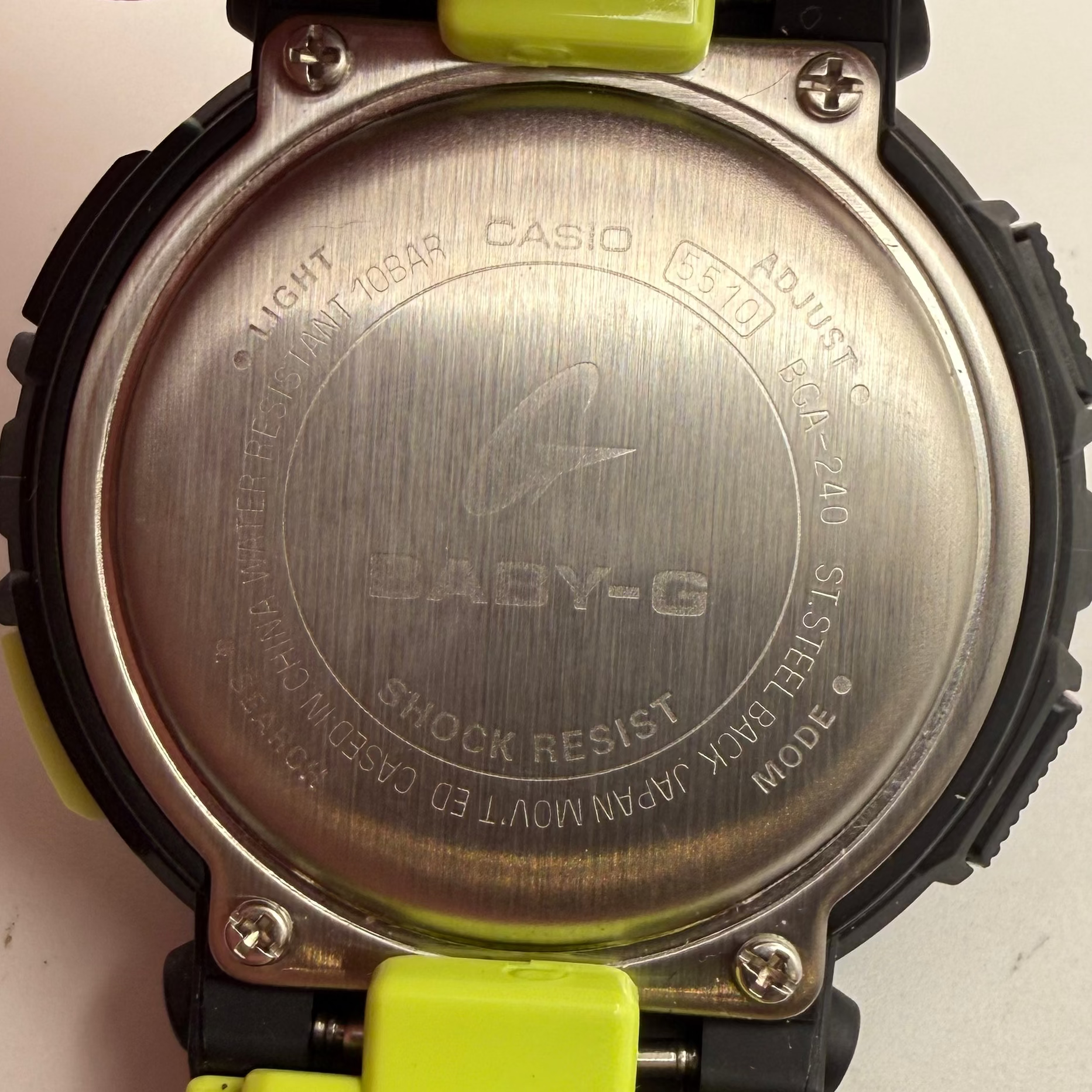 Casio Baby-G BGA-240 Neon Accent Sports Watch – Black & Lime Green Shock Resistant- £54.95