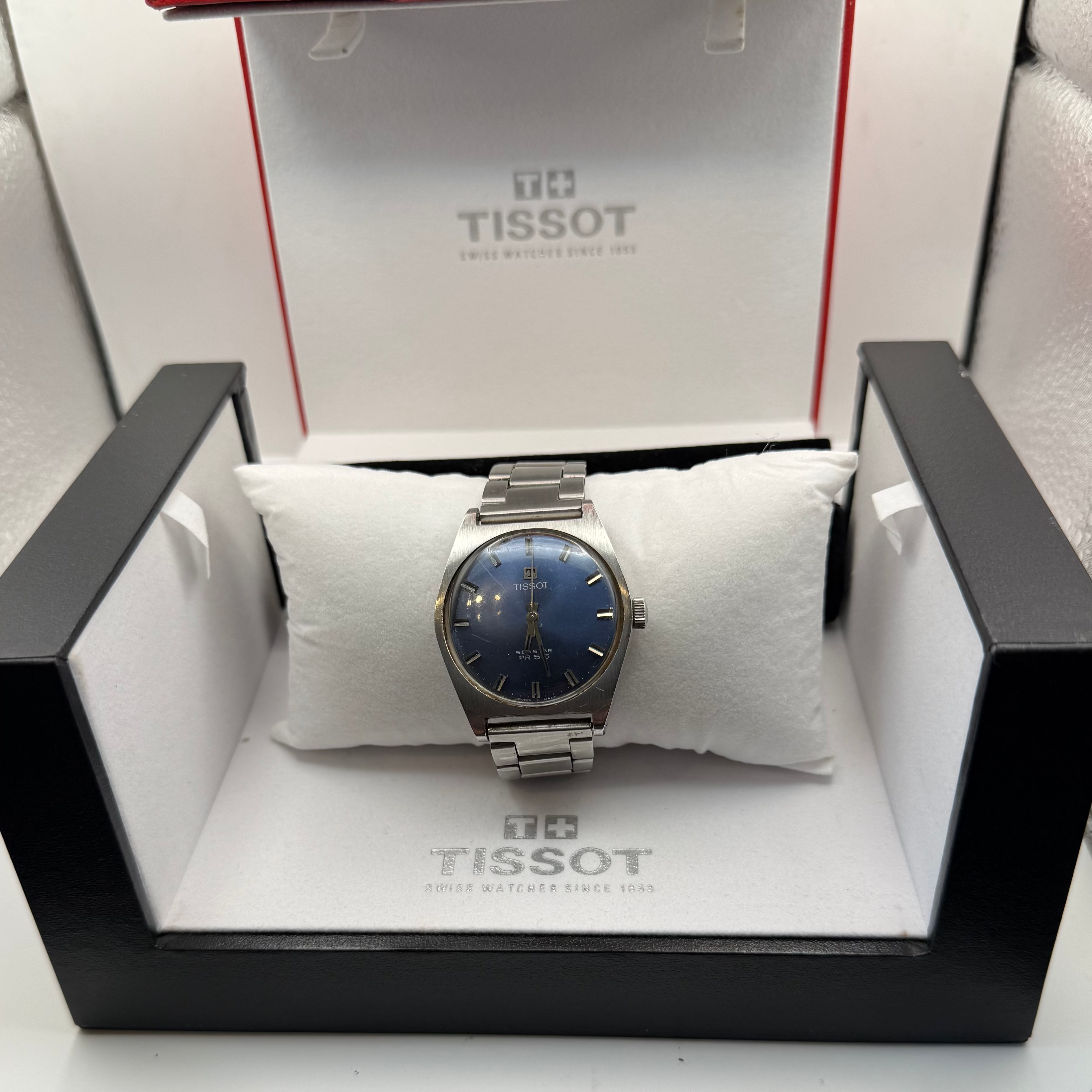 Vintage Tissot Seastar PR 515 Automatic Blue Dial Swiss Watch c.1970s – Recently Serviced- £219.99