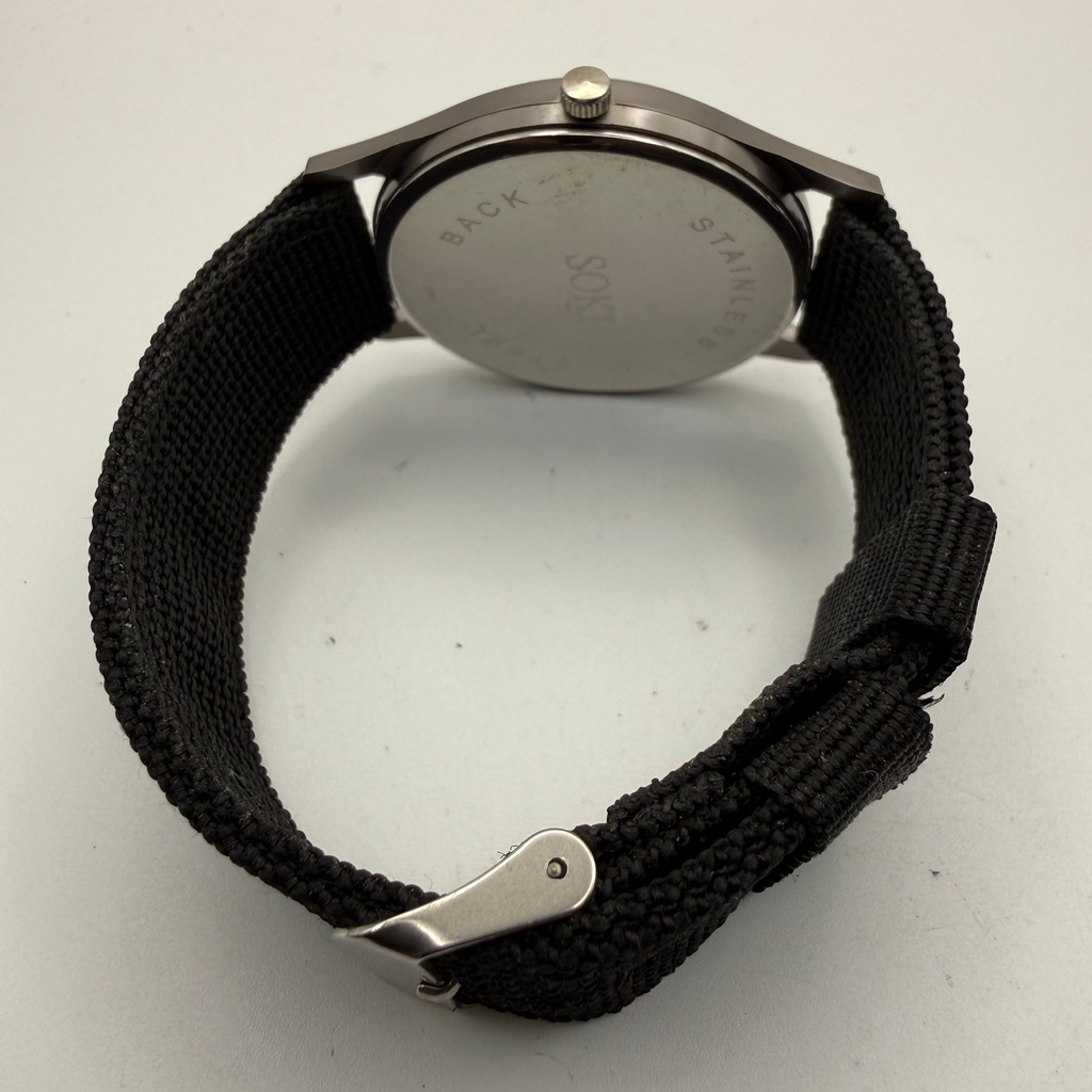 Soki Military Style Field Watch – Black Dial Quartz with Date Display- £19.99