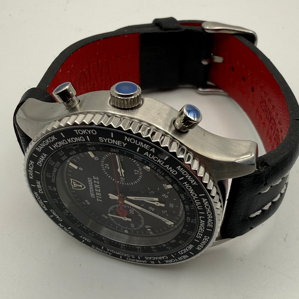 Detomaso Firenze Chronograph – Black Dial World Time- £139.95
