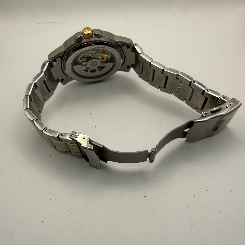 Thomas Earnshaw Automatic Skeleton Two-Tone Bracelet Watch 46mm 109.99