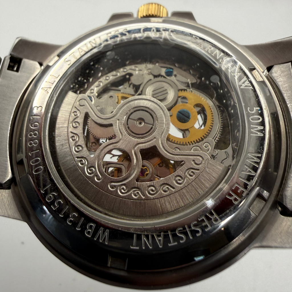 Thomas Earnshaw Automatic Skeleton Two-Tone Bracelet Watch 46mm 109.99