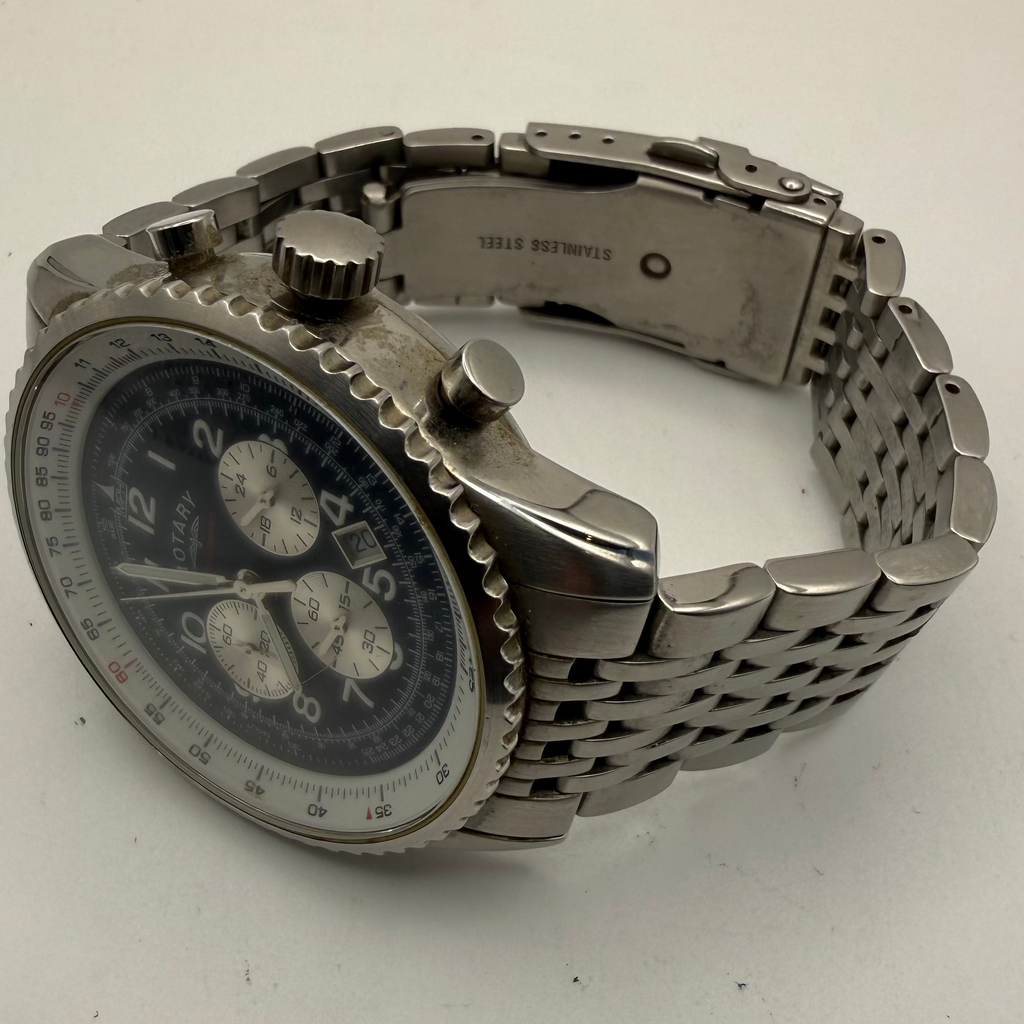 Rotary Chronospeed Chronograph GB03351/05 Full Set Blue Dial 45mm- £89.99
