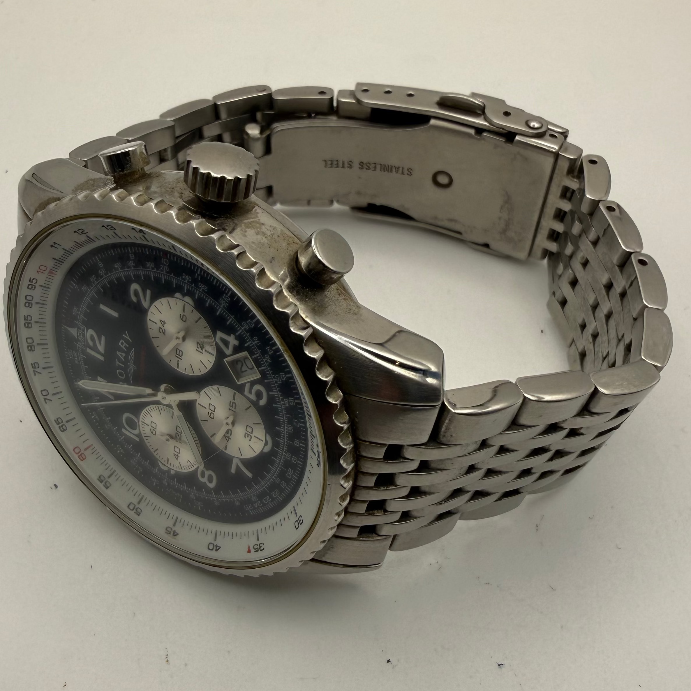 Rotary Chronospeed Chronograph GB03351/05 Full Set Blue Dial 45mm- £89.99