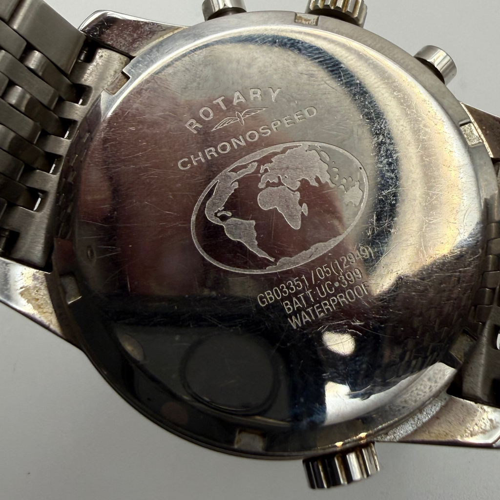 Rotary Chronospeed Chronograph GB03351/05 Full Set Blue Dial 45mm- £89.99