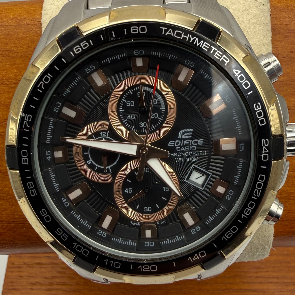 Casio Edifice Chronograph EF-539 – Rose Gold Accents | 50.5mm- £89.99