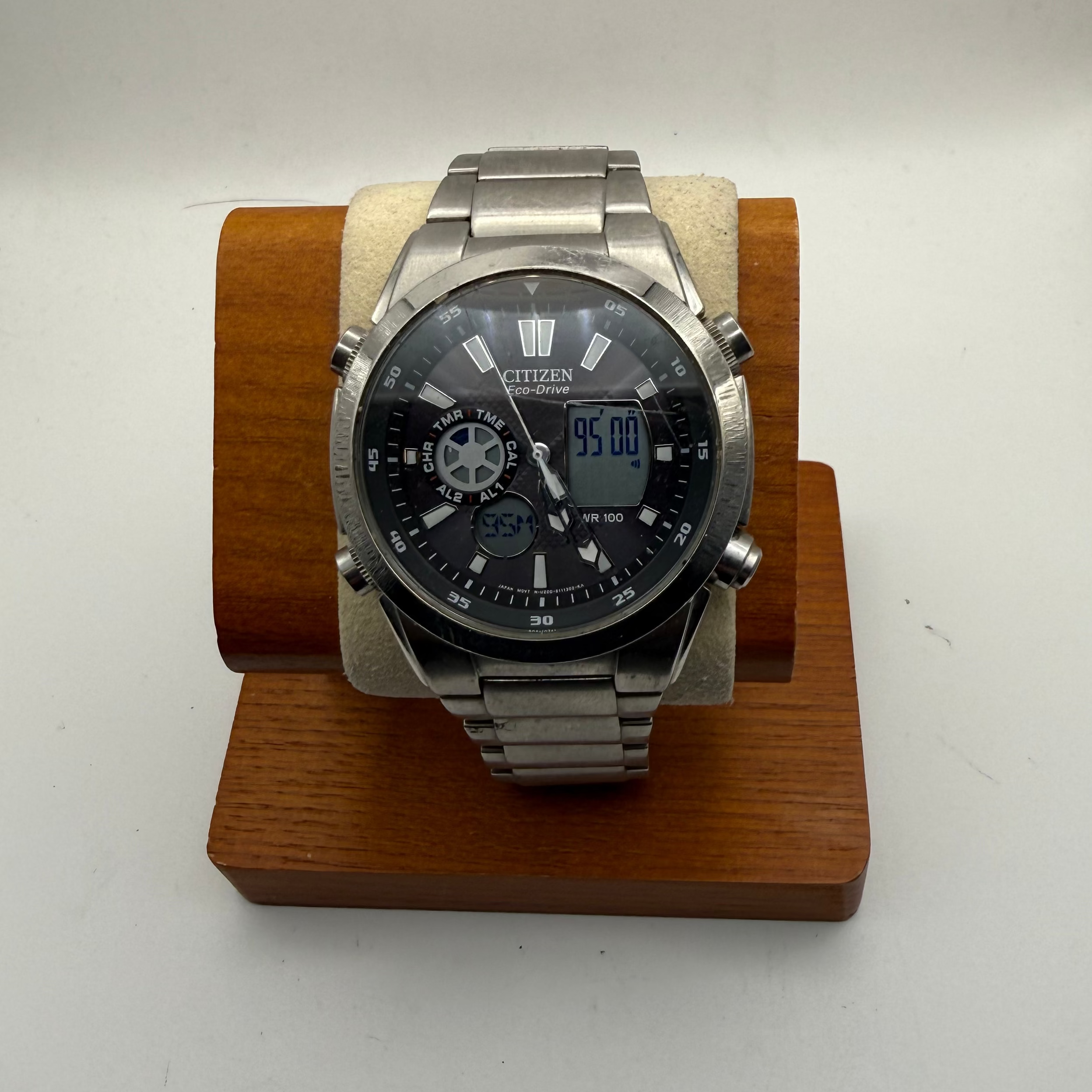 Citizen Eco-Drive Ana-Digi Chronograph WR100 43mm Stainless Stee- £179.99