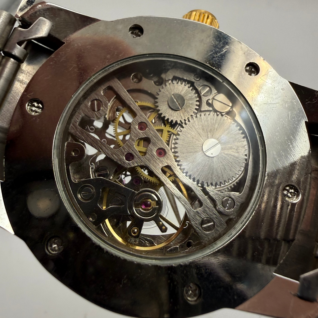 SEWOR SKELETON AUTOMATIC – TWO TONE STEEL & GOLD – 43.5MM- £29.99