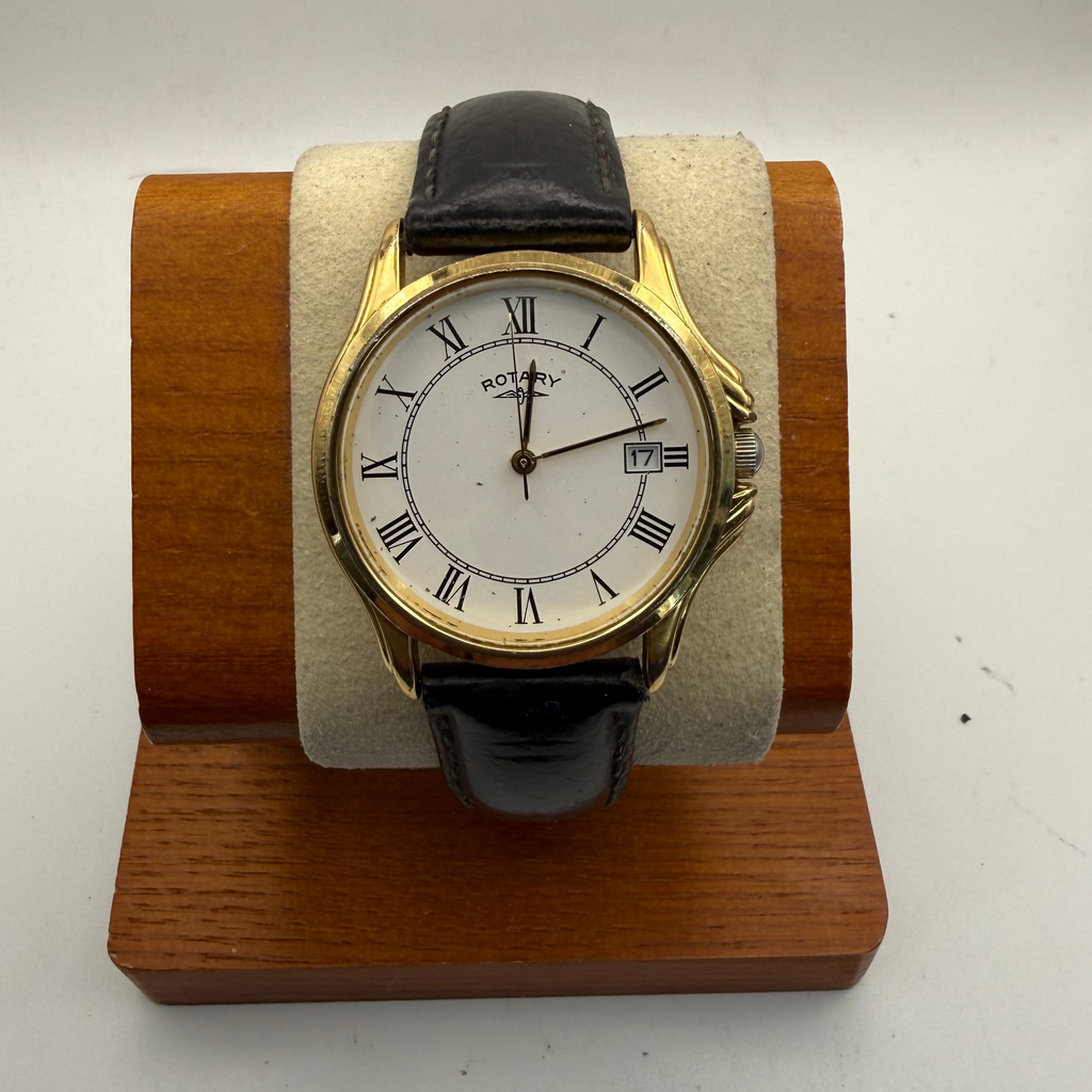 Rotary Classic Gold Tone Date Dress Watch Roman Numeral Dial- £29.99