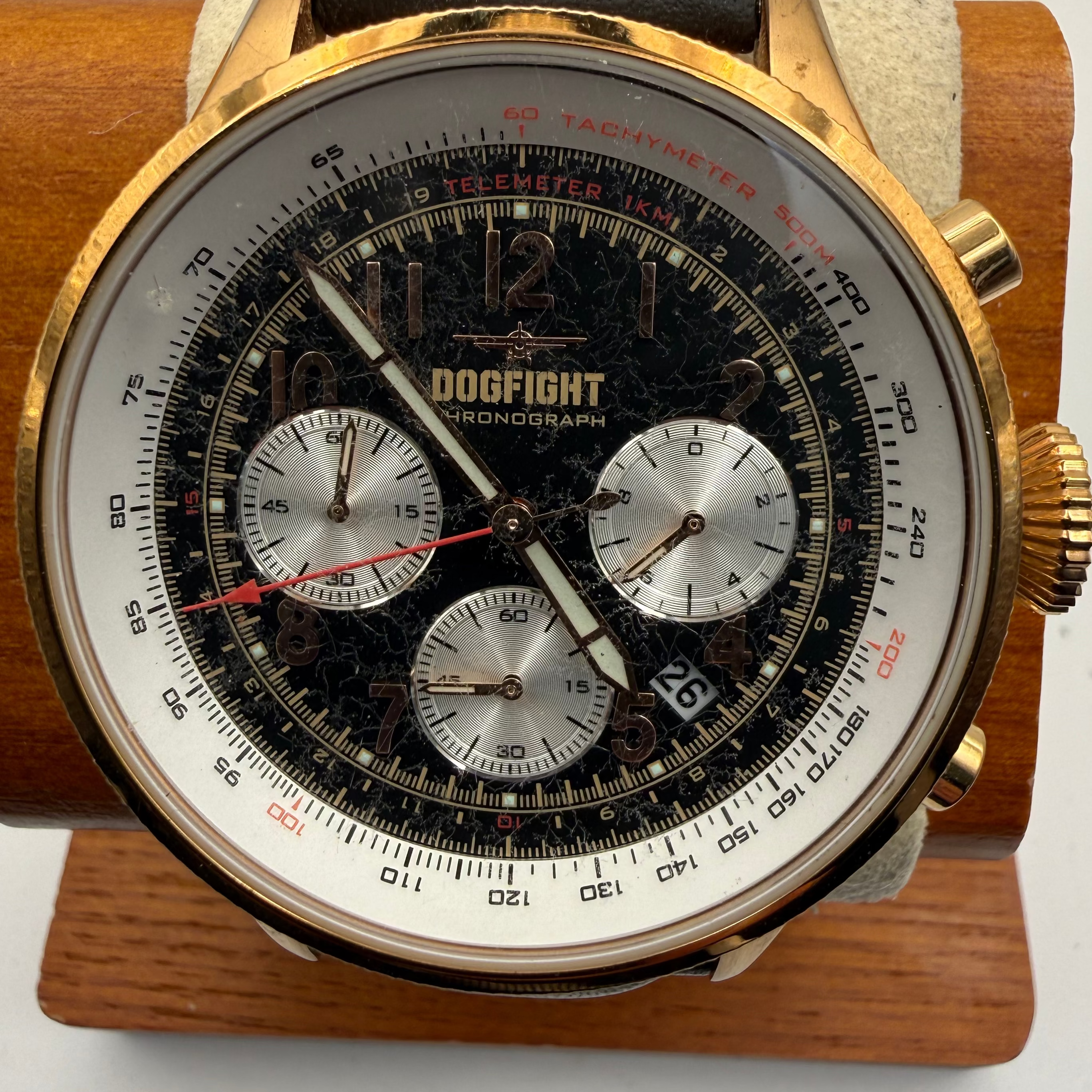 Dogfight Wingman Chronograph Oversize 49.5mm Rose Gold Tone Men's Watch- £59.99