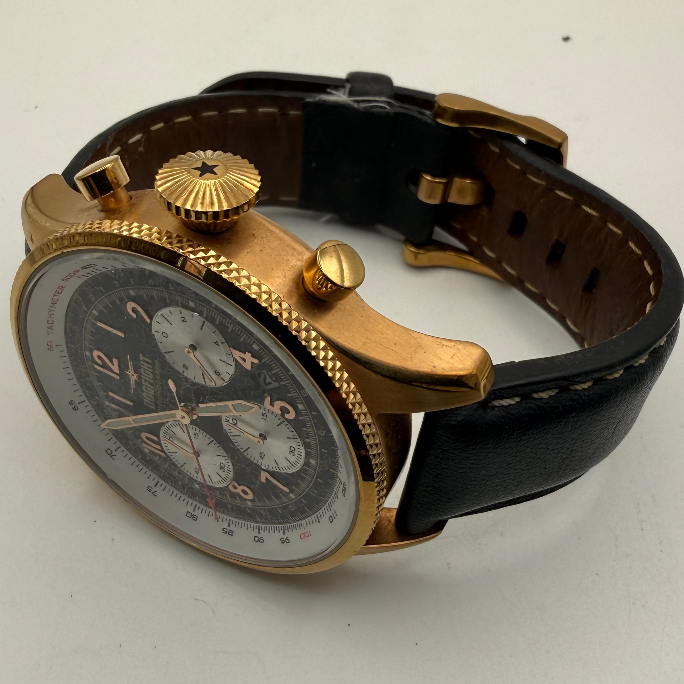 Dogfight Wingman Chronograph Oversize 49.5mm Rose Gold Tone Men's Watch- £59.99