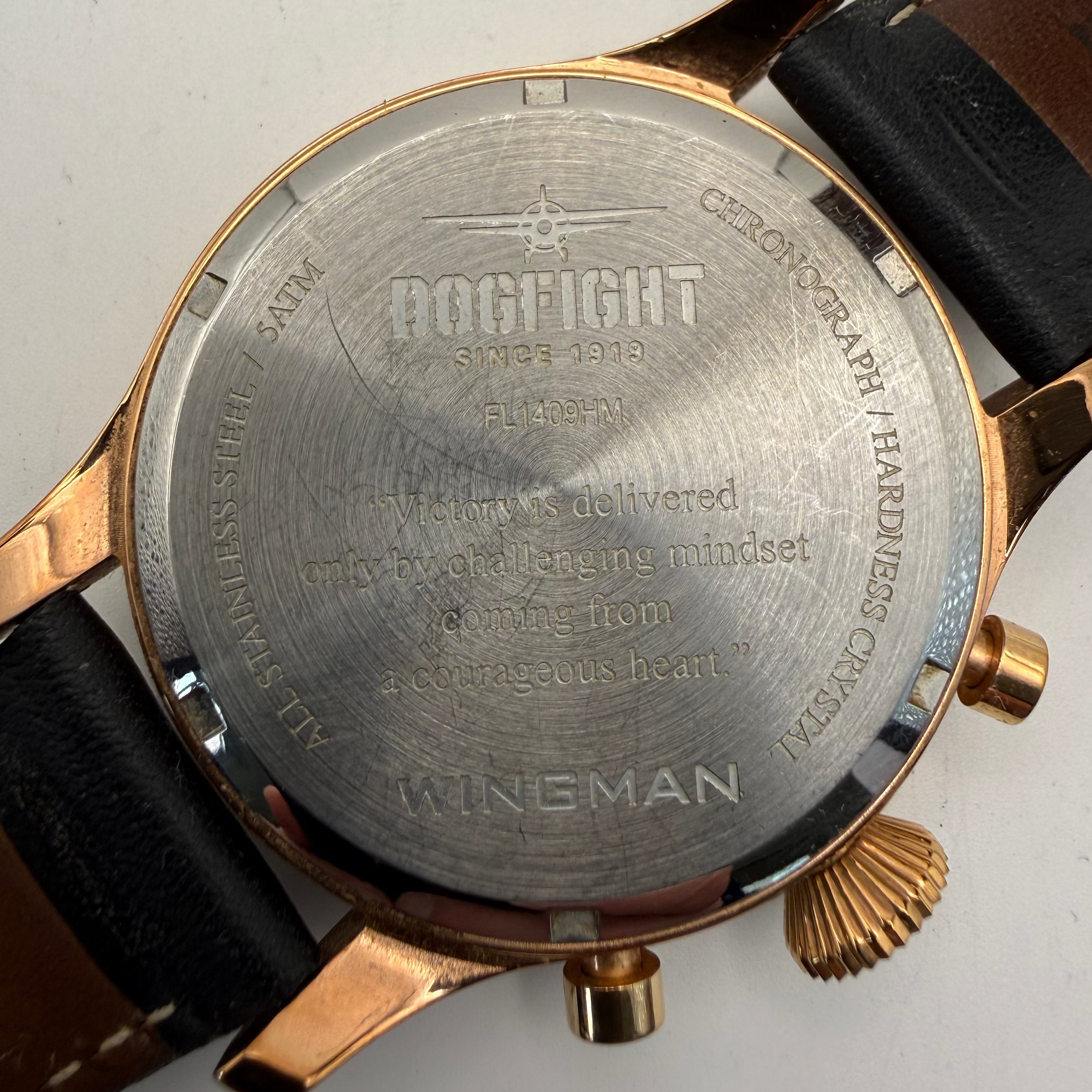 Dogfight Wingman Chronograph Oversize 49.5mm Rose Gold Tone Men's Watch- £59.99