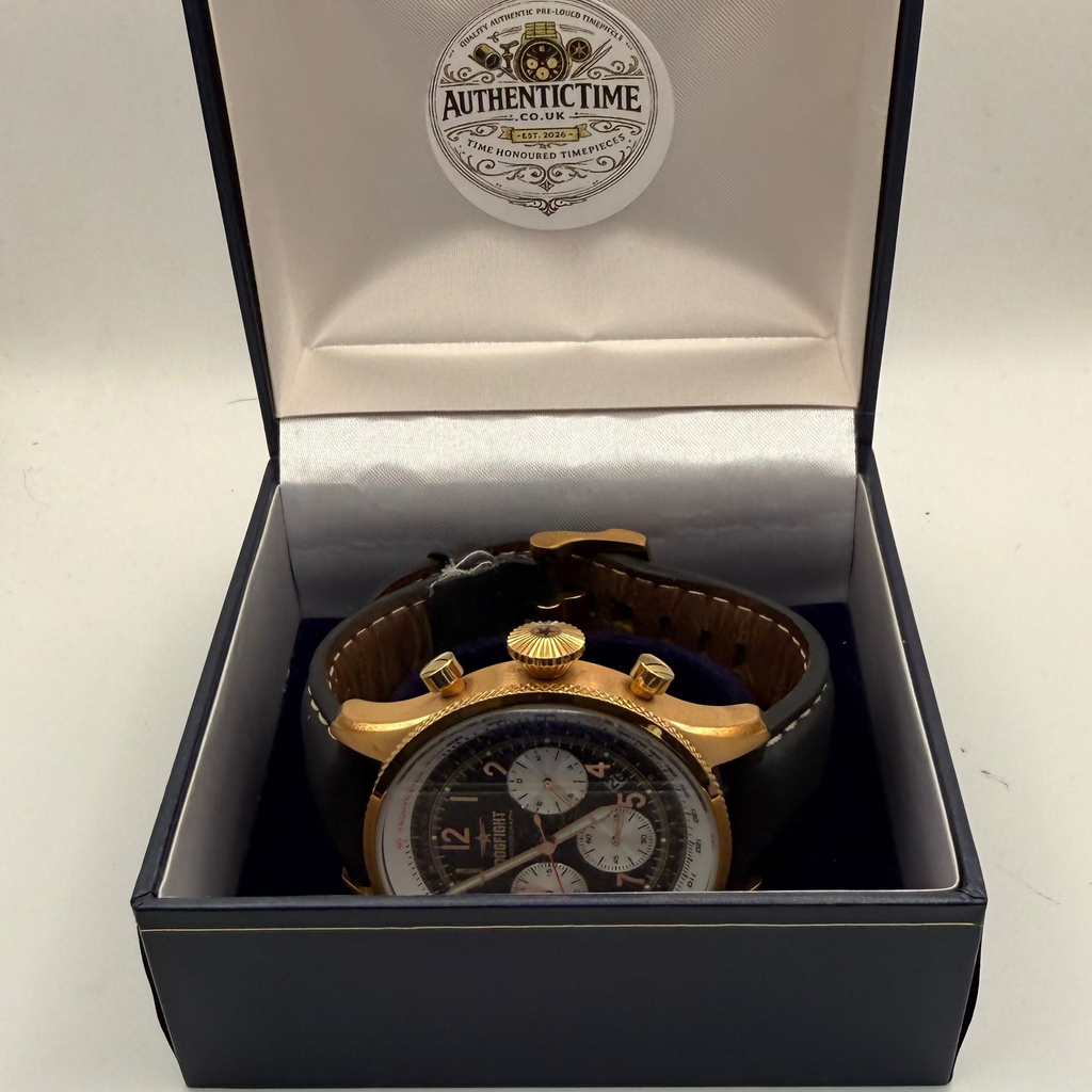 Dogfight Wingman Chronograph Oversize 49.5mm Rose Gold Tone Men's Watch- £59.99