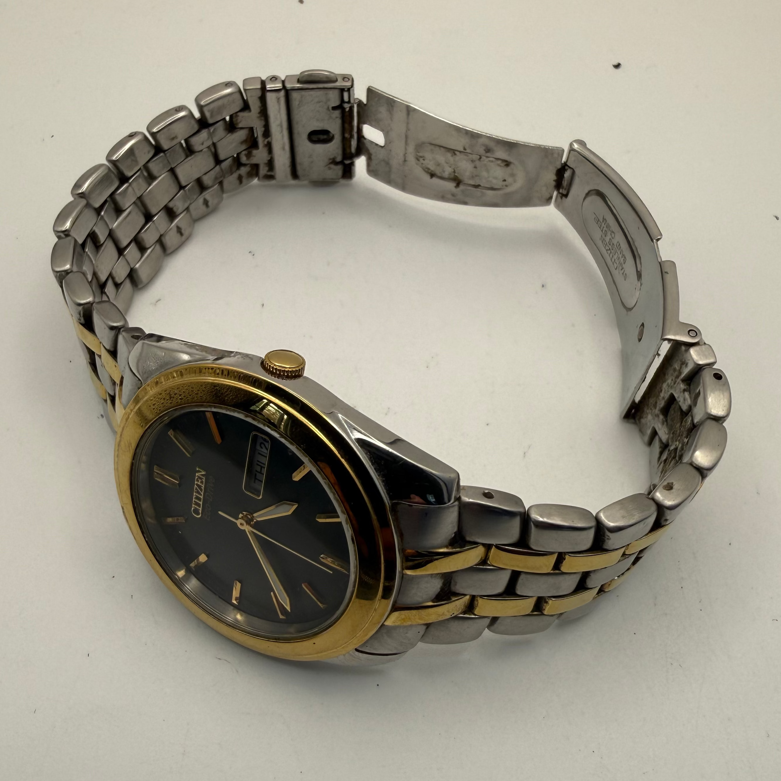 Citizen Eco-Drive BM8244-54L Two Tone Blue Dial Day Date Watch Pre Loved- £84.95