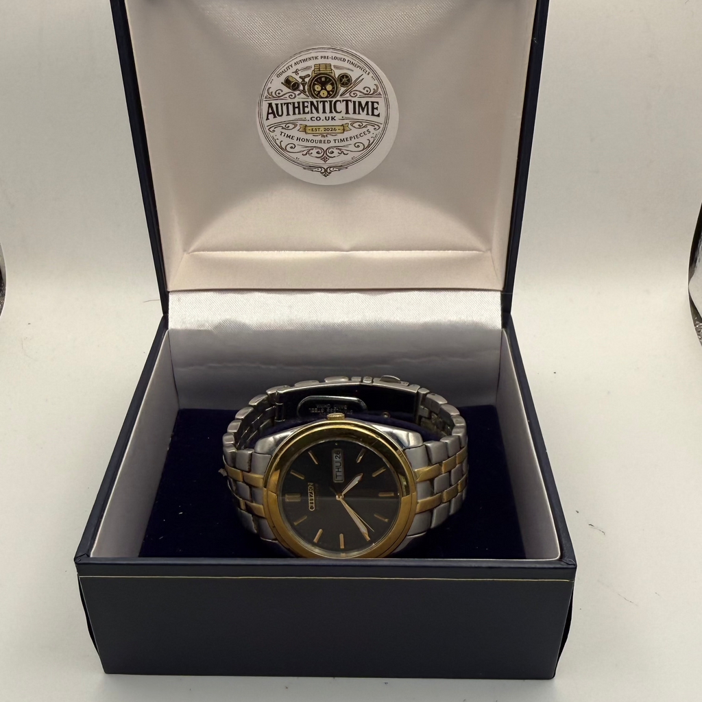Citizen Eco-Drive BM8244-54L Two Tone Blue Dial Day Date Watch Pre Loved- £84.95