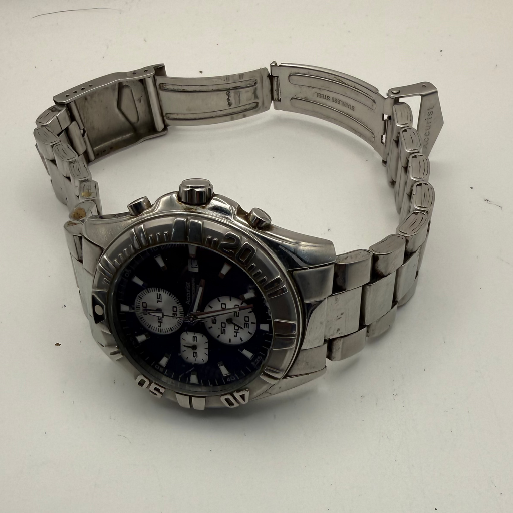 Accurist Chronograph Blue Dial Stainless Steel 45mm Men's Watch- £59.99
