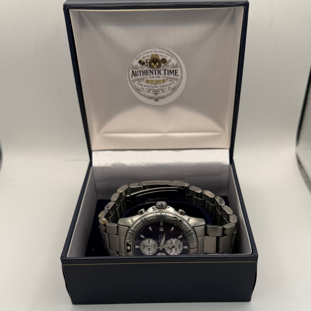 Accurist Chronograph Blue Dial Stainless Steel 45mm Men's Watch- £59.99