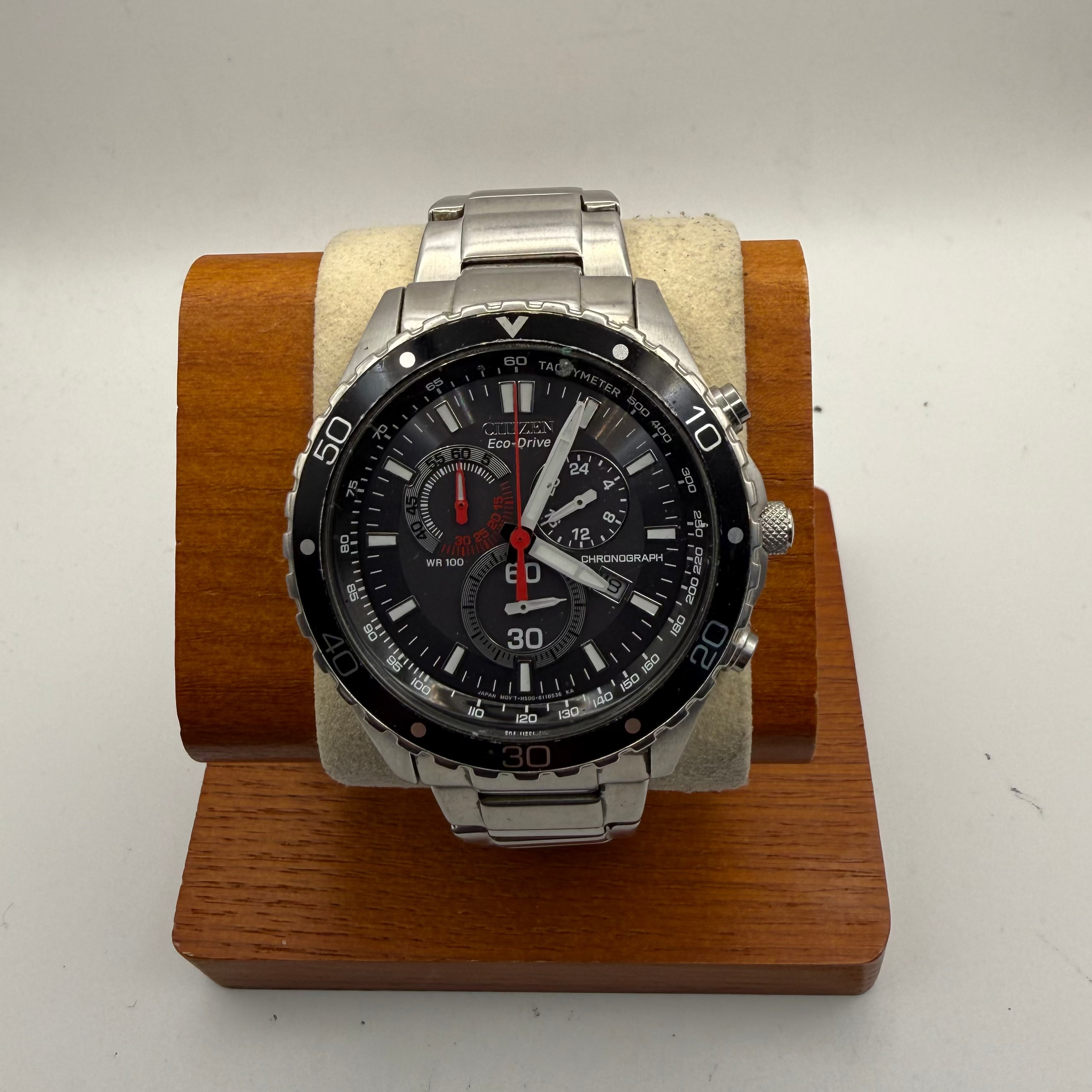 Citizen Eco-Drive Chronograph BV1130-15A Men’s Watch – Black Dial- £159.99