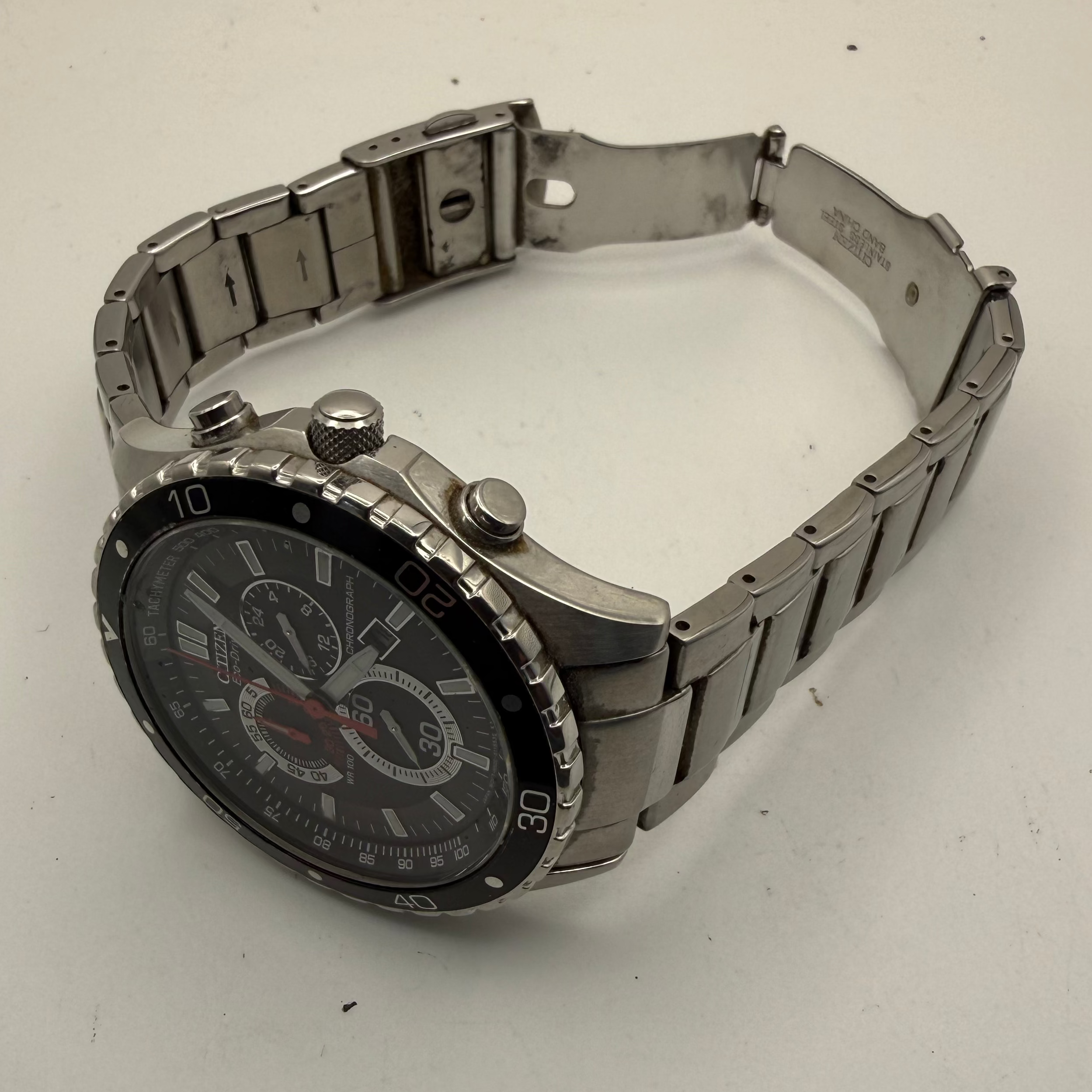 Citizen Eco-Drive Chronograph BV1130-15A Men’s Watch – Black Dial- £159.99