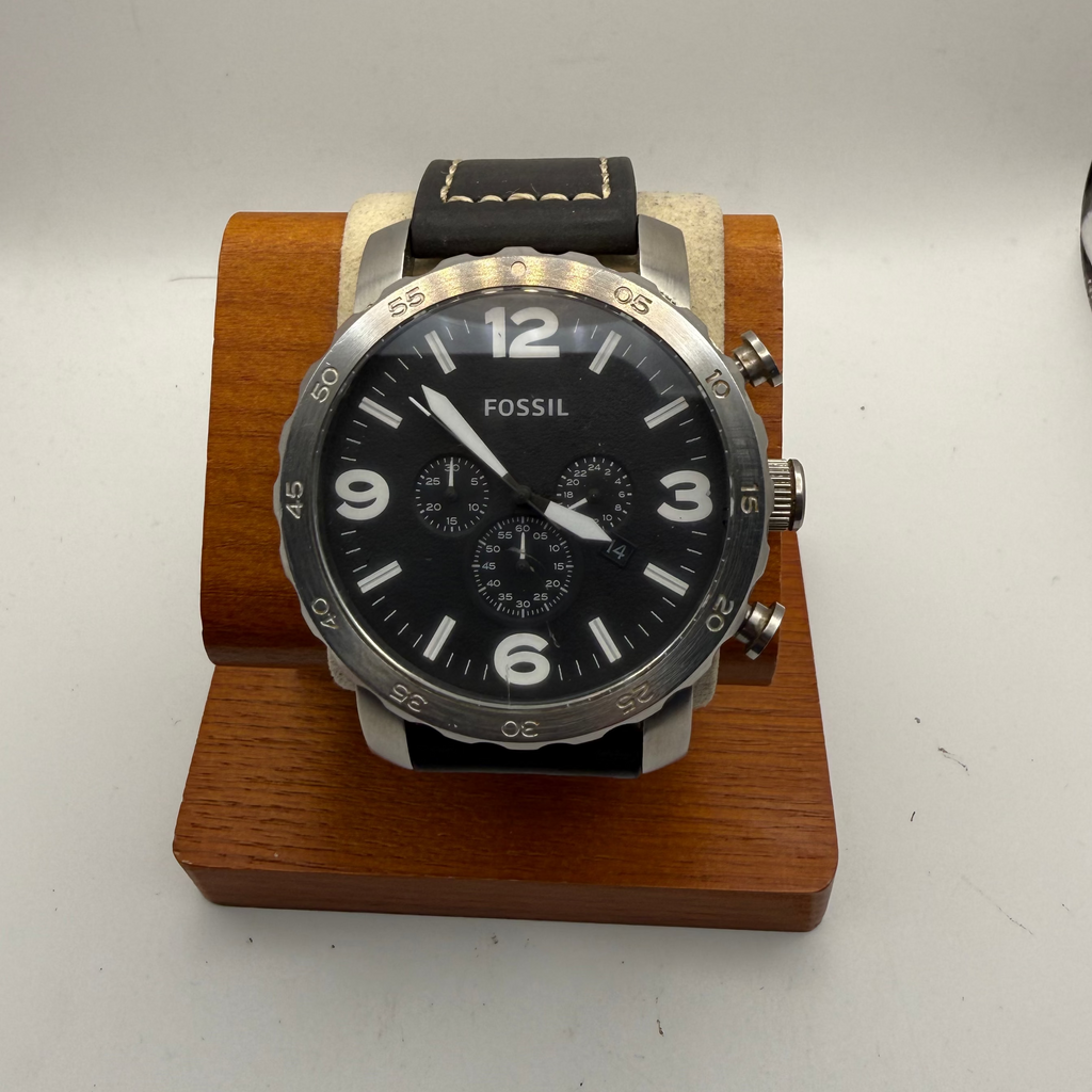 Fossil Oversized Chronograph 50mm Black Dial Men's Watch JR-1353- £69.99