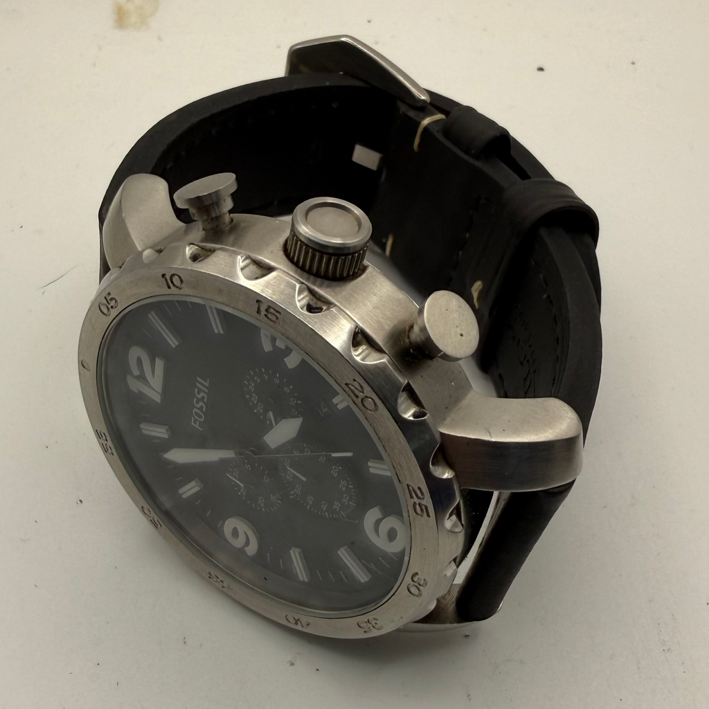 Fossil Oversized Chronograph 50mm Black Dial Men's Watch JR-1353- £69.99