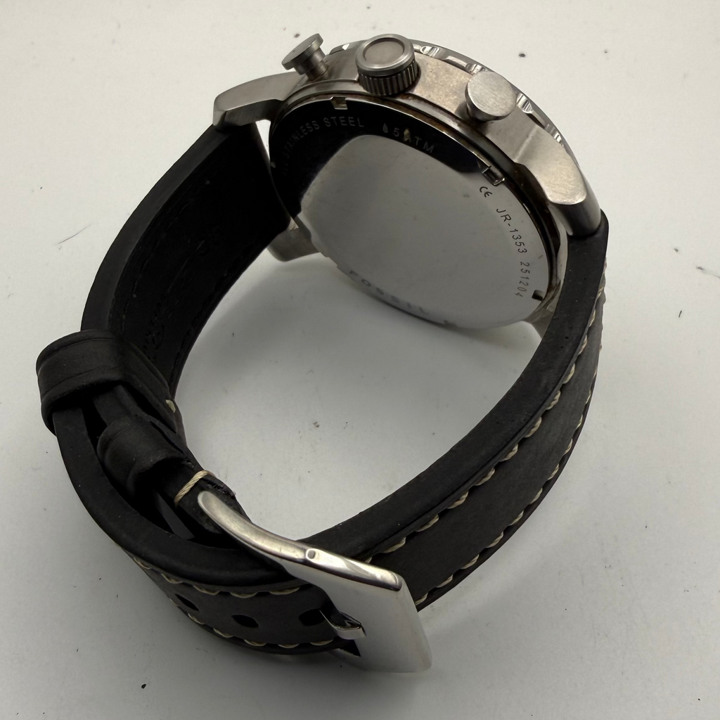 Fossil Oversized Chronograph 50mm Black Dial Men's Watch JR-1353- £69.99