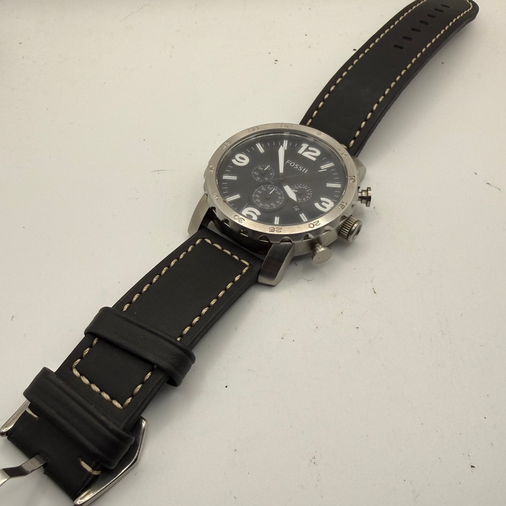 Fossil Oversized Chronograph 50mm Black Dial Men's Watch JR-1353- £69.99