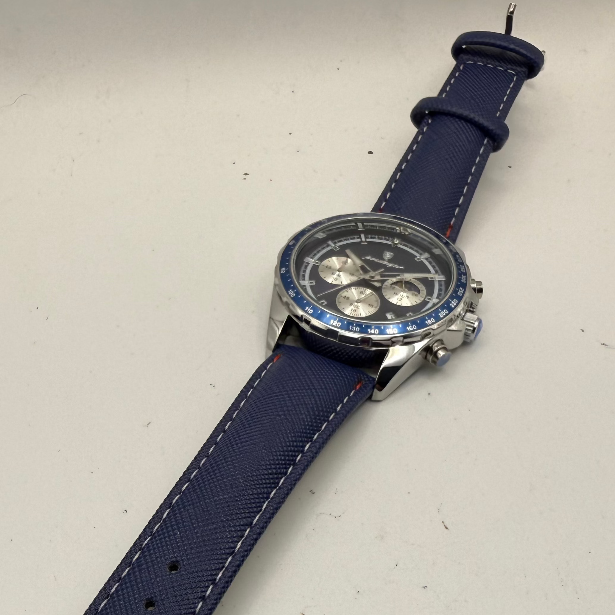 Poedagar 879B Blue Dial Chronograph Style Men’s Watch New Boxed- £34.95