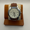 Geneva PRC 200 Style Chronograph Watch – White Dial | Brown Leather Strap |- £12.50