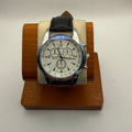 Geneva PRC 200 Style Chronograph Watch – White Dial | Black Leather Strap |- £12.50