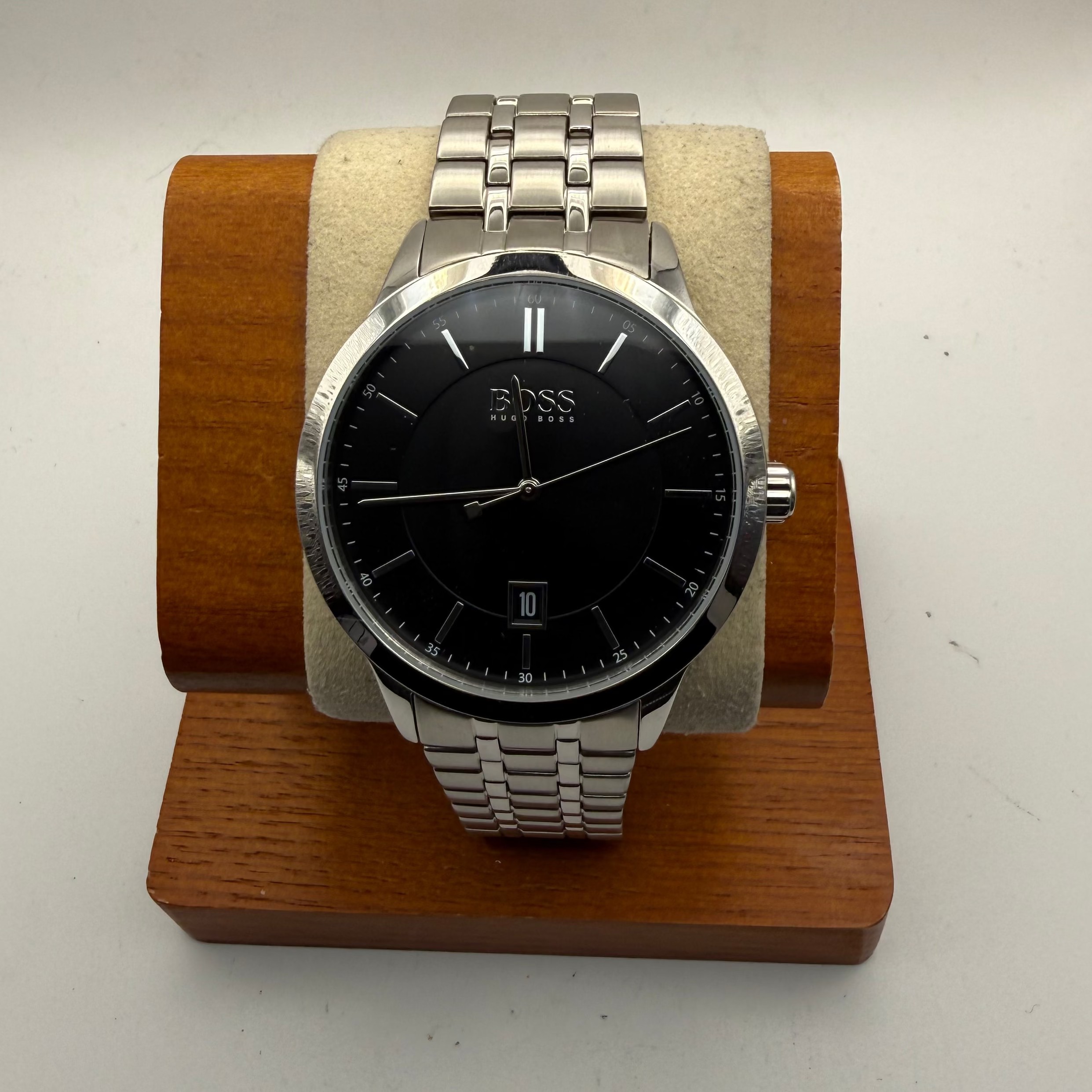 Hugo Boss BOSS Stainless Steel Black Dial Date Watch- £64.95