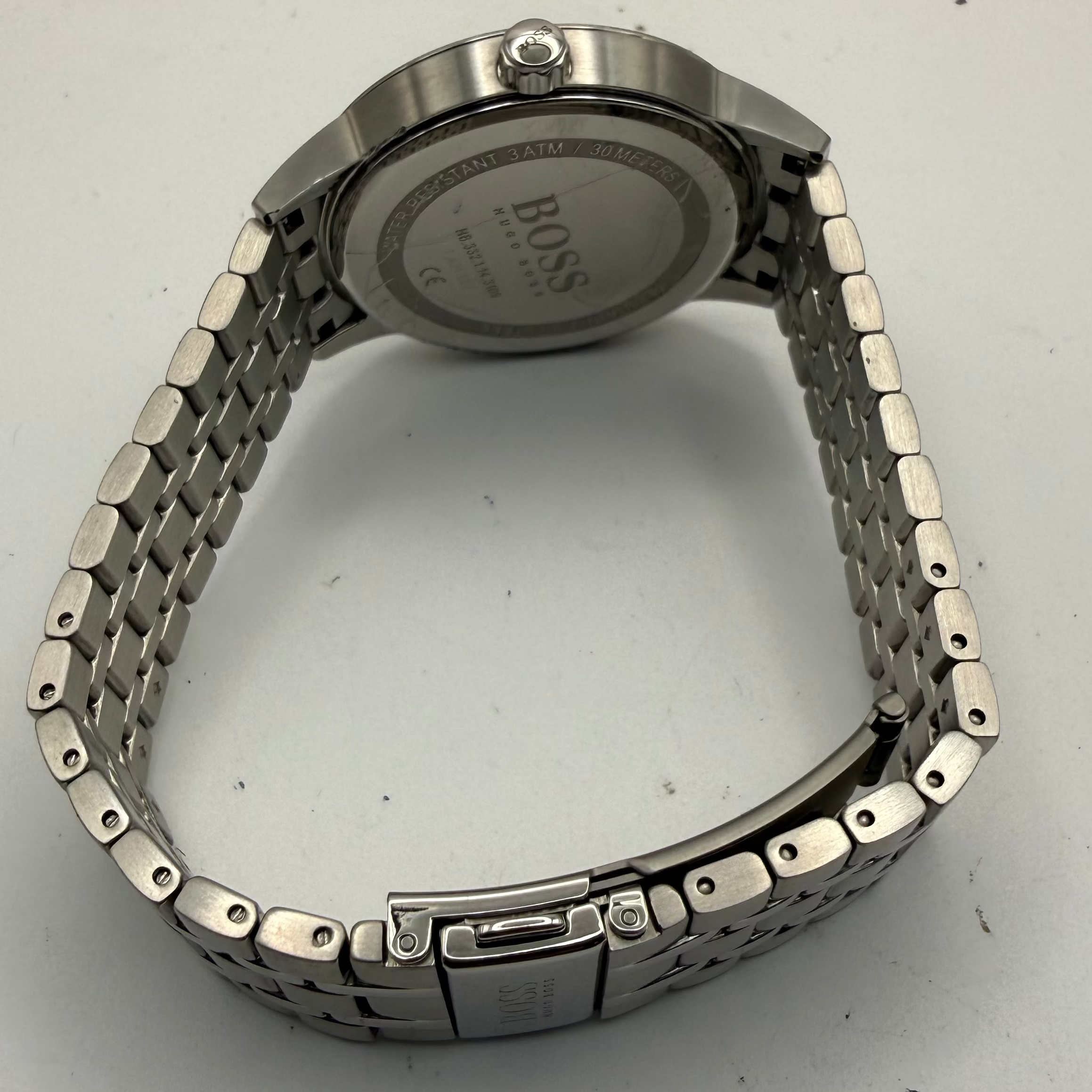 Hugo Boss BOSS Stainless Steel Black Dial Date Watch- £64.95