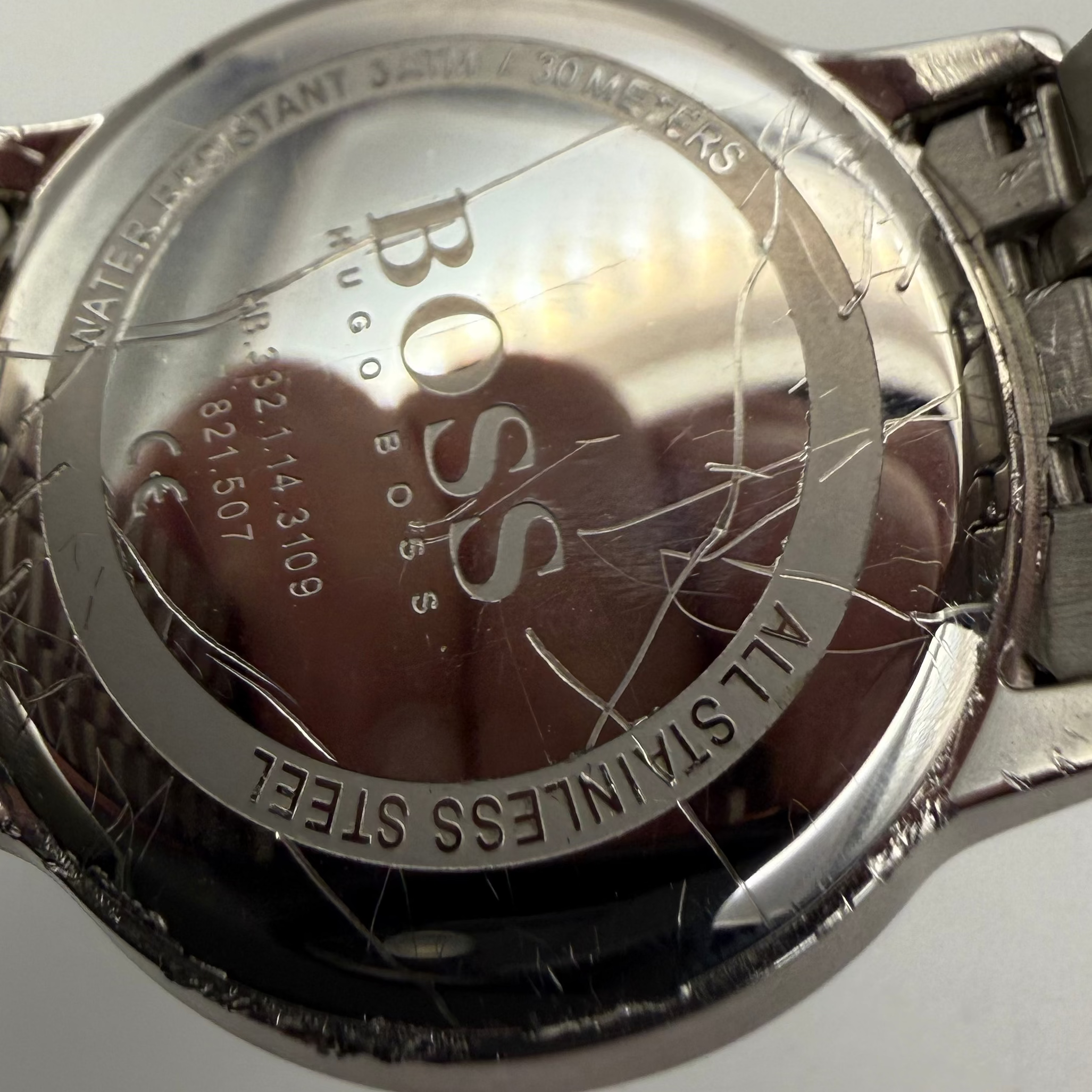 Hugo Boss BOSS Stainless Steel Black Dial Date Watch- £64.95