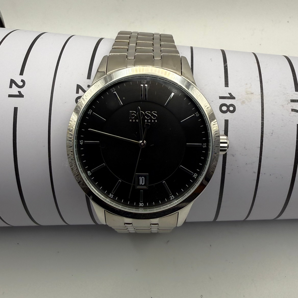 Hugo Boss BOSS Stainless Steel Black Dial Date Watch- £64.95
