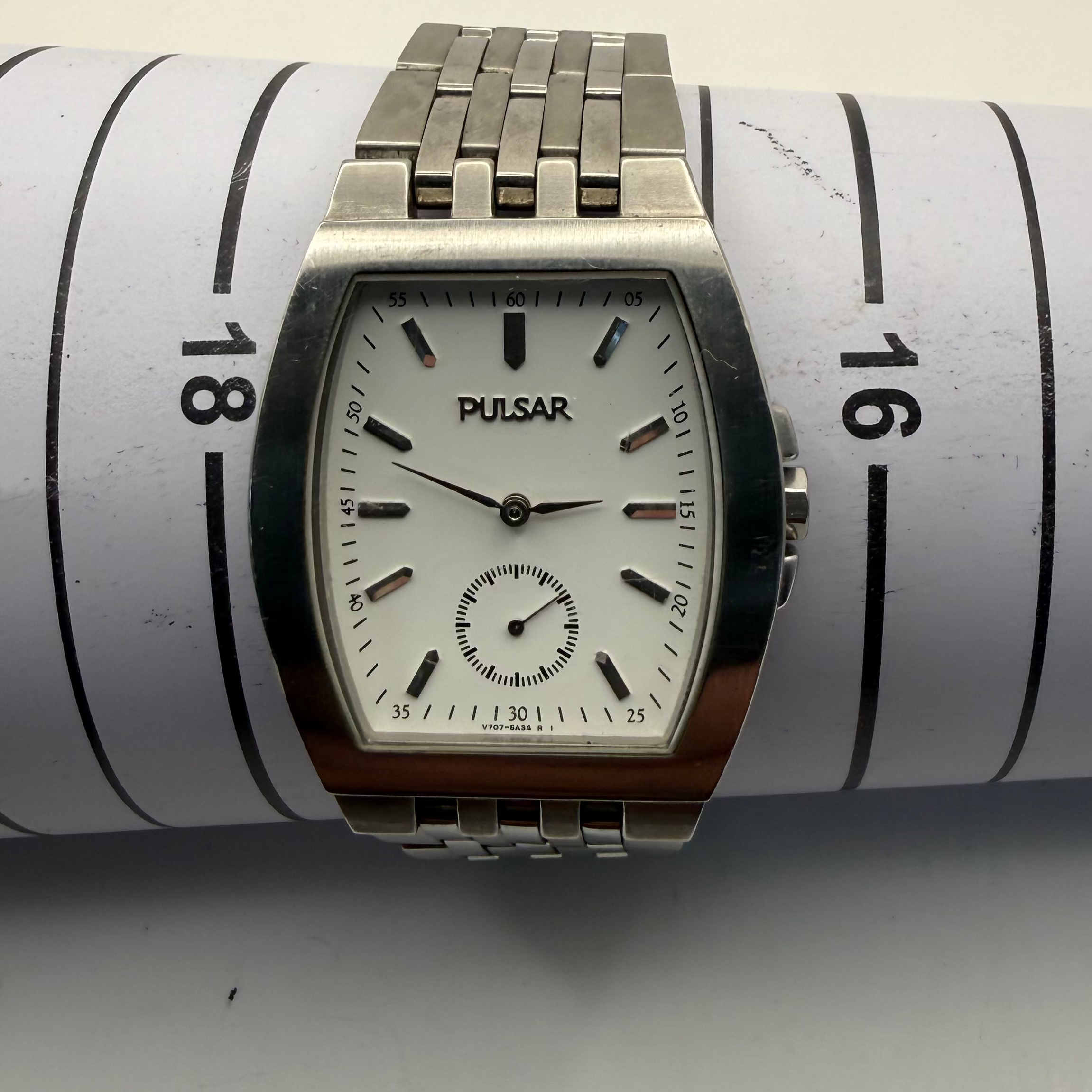 Pulsar Tonneau Small Seconds – Silver Dial- £44.99