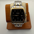 LANMSOM Men’s Two Tone Rectangular Black Dial Watch Date Display- £25.00