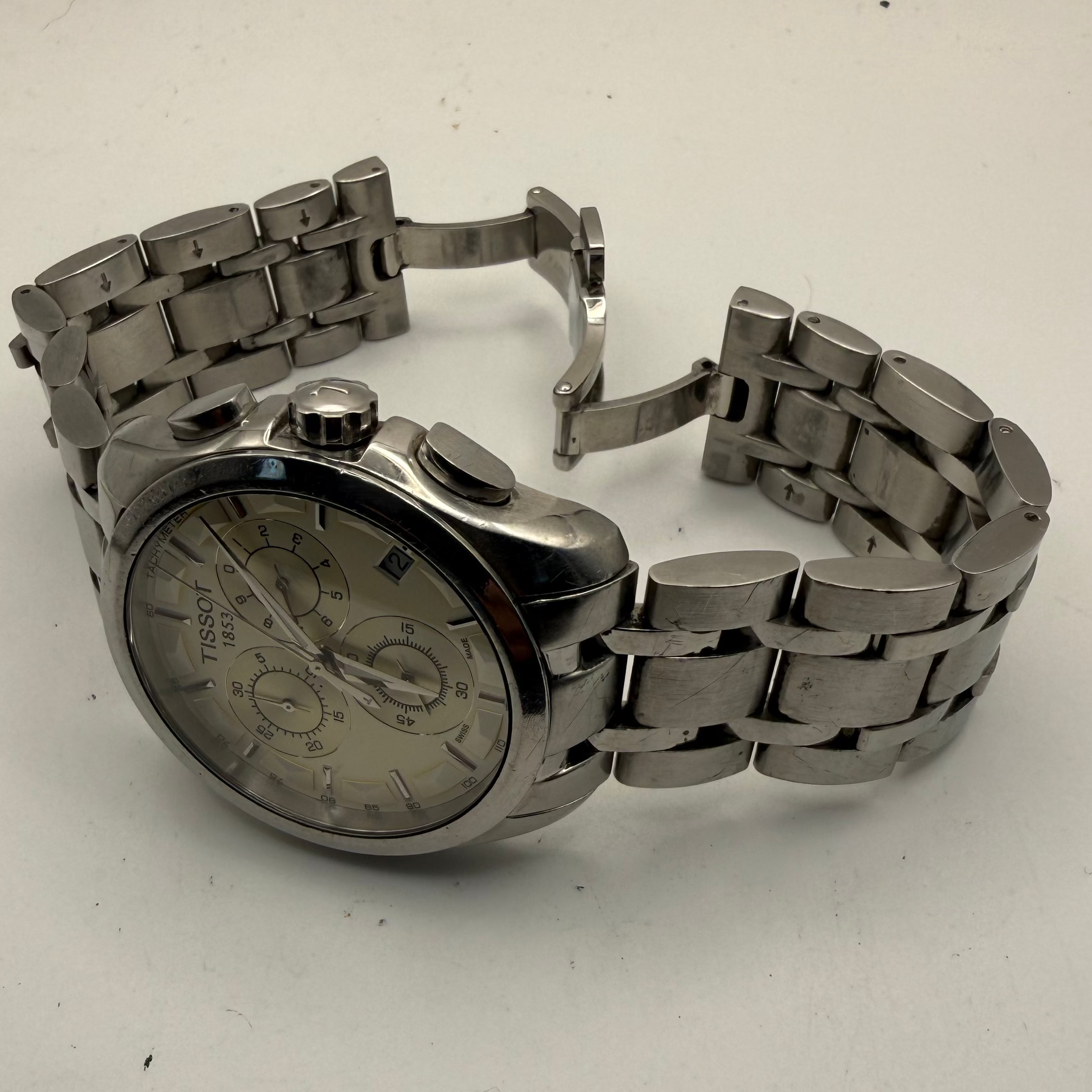 Tissot 1853 Chronograph Stainless Steel 41mm – Silver Dial – Full Set- £229.00