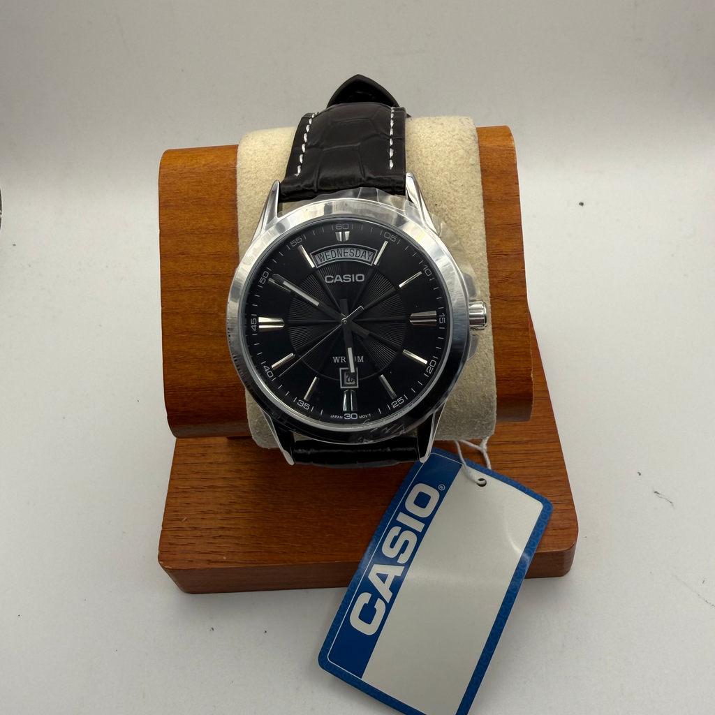 Casio MTP-1381L-1A Day Date Black Dial Men’s Watch New In Box With Tag- £30.00