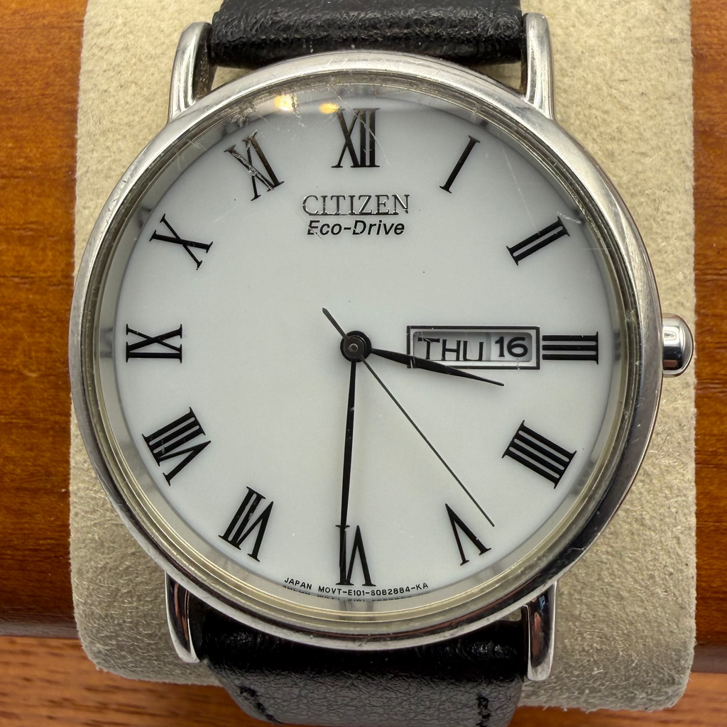 Citizen Eco-Drive Day-Date White Dial Roman Numeral Watch E101-S015870- £70.00