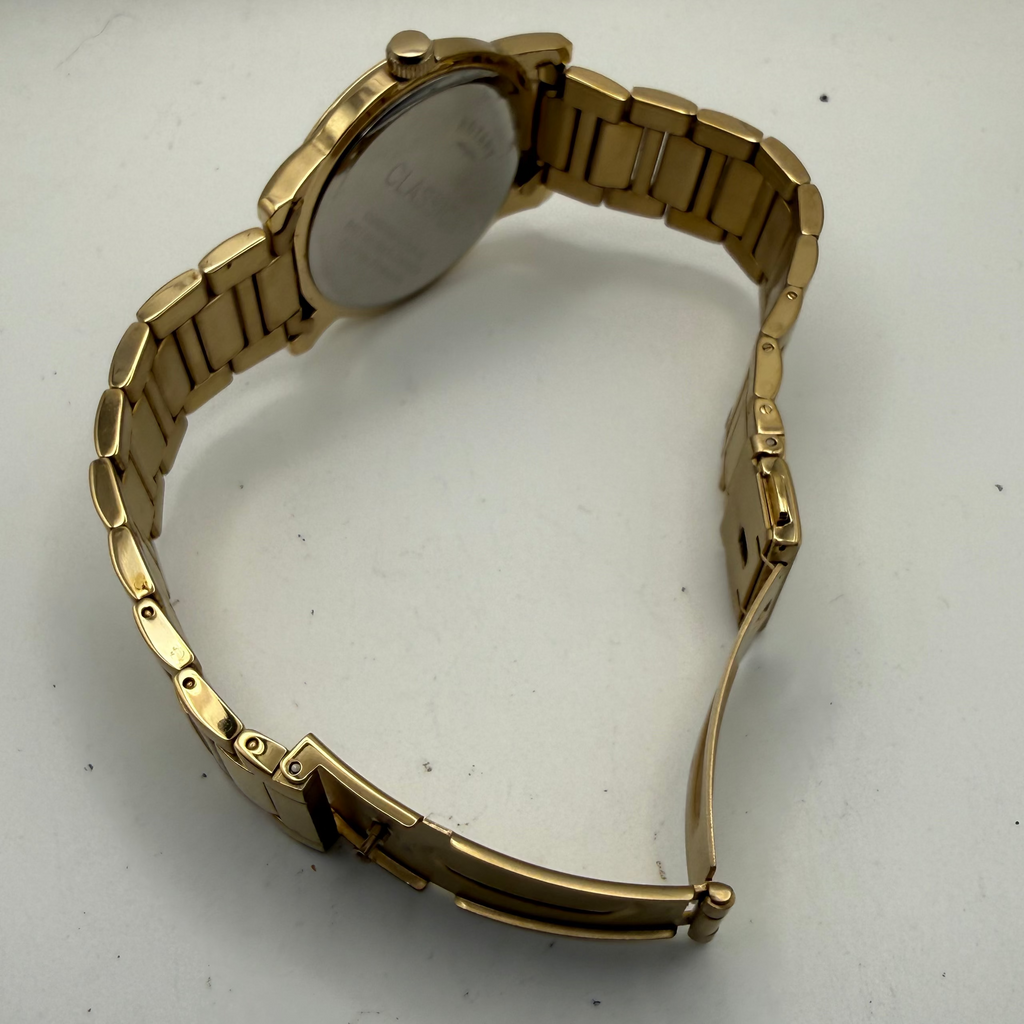 Rotary Classic Gold Tone Date Bracelet Watch Full Set 20cm Bracelet- £60.00