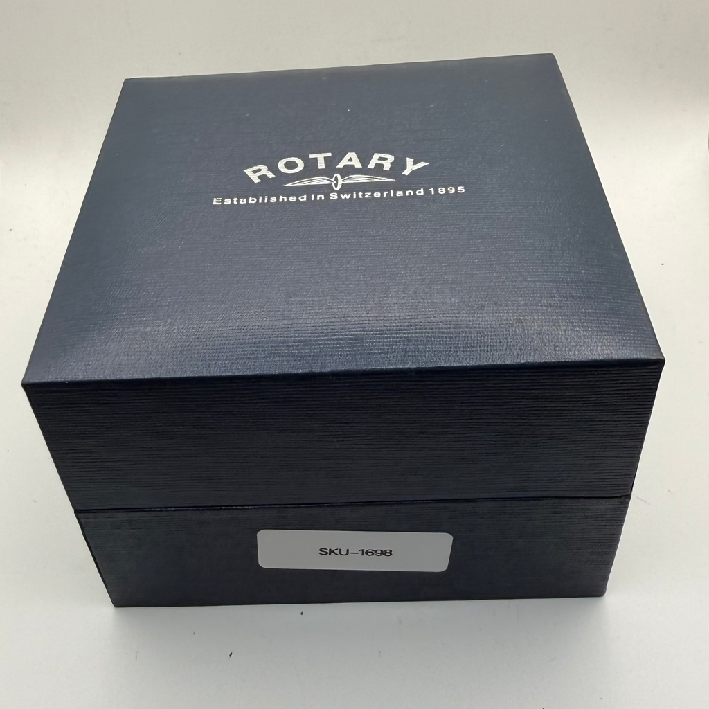 Rotary Classic Gold Tone Date Bracelet Watch Full Set 20cm Bracelet- £60.00