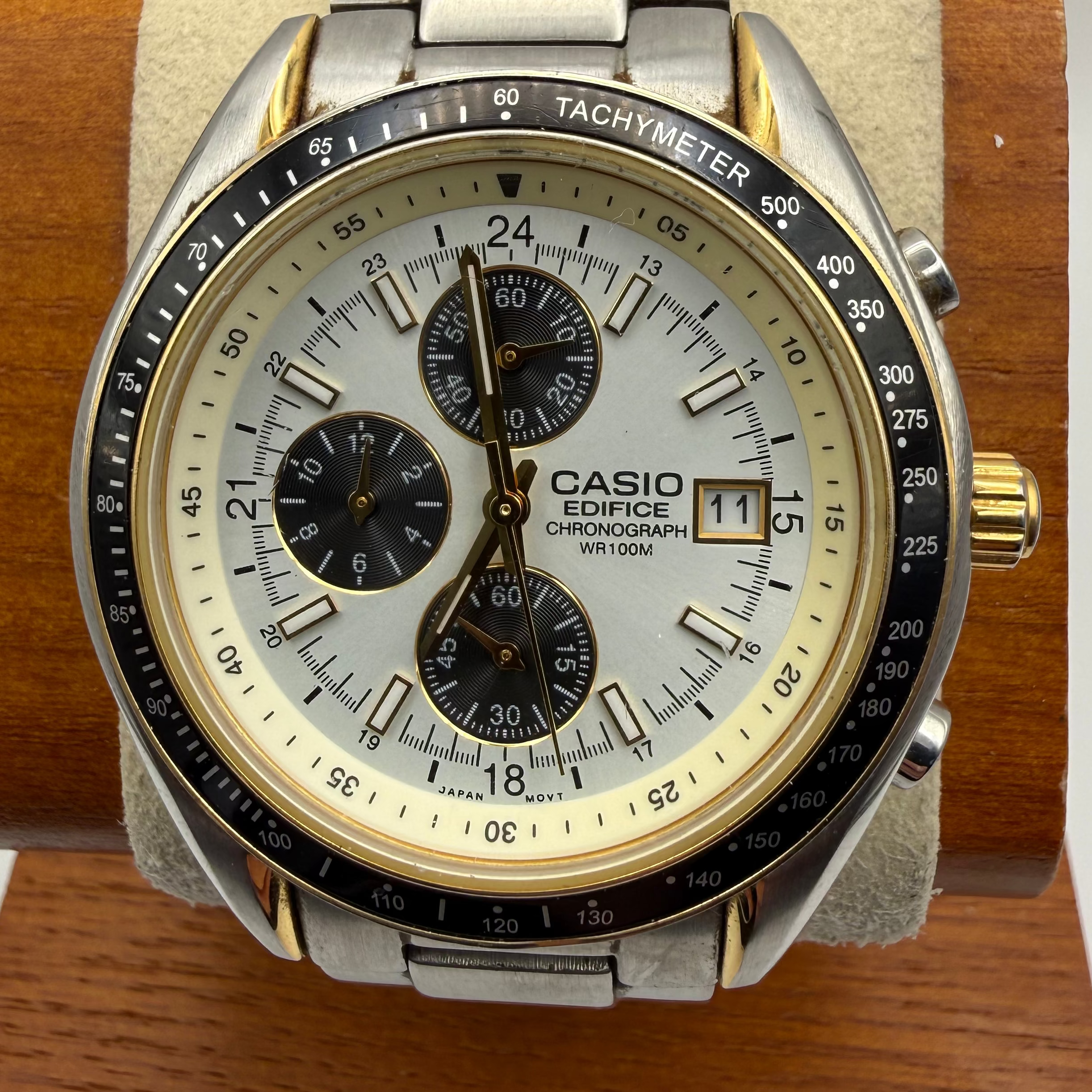 Casio Edifice Chronograph EF-503 Stainless Steel Watch – Date – Full Set- £45.00