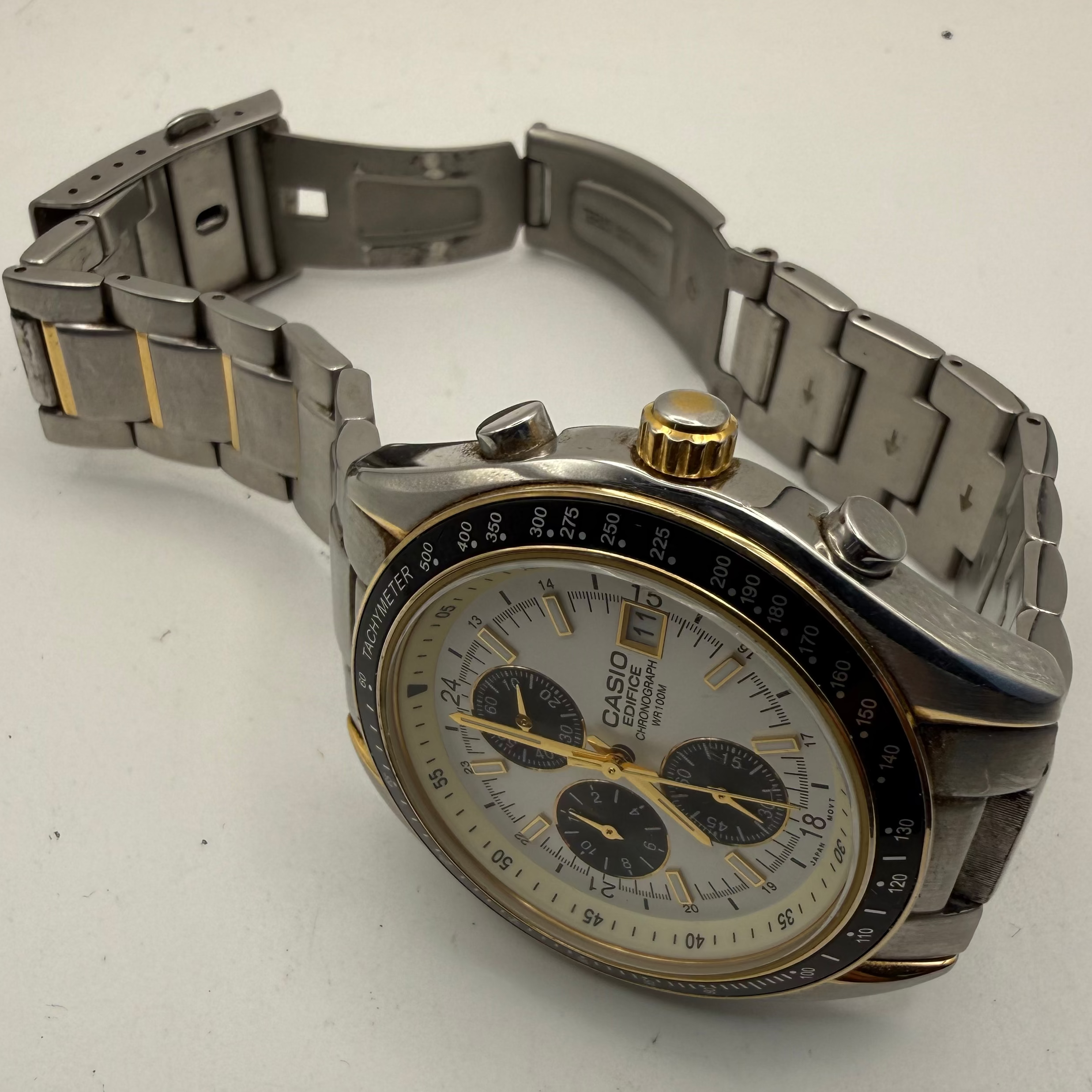 Casio Edifice Chronograph EF-503 Stainless Steel Watch – Date – Full Set- £45.00