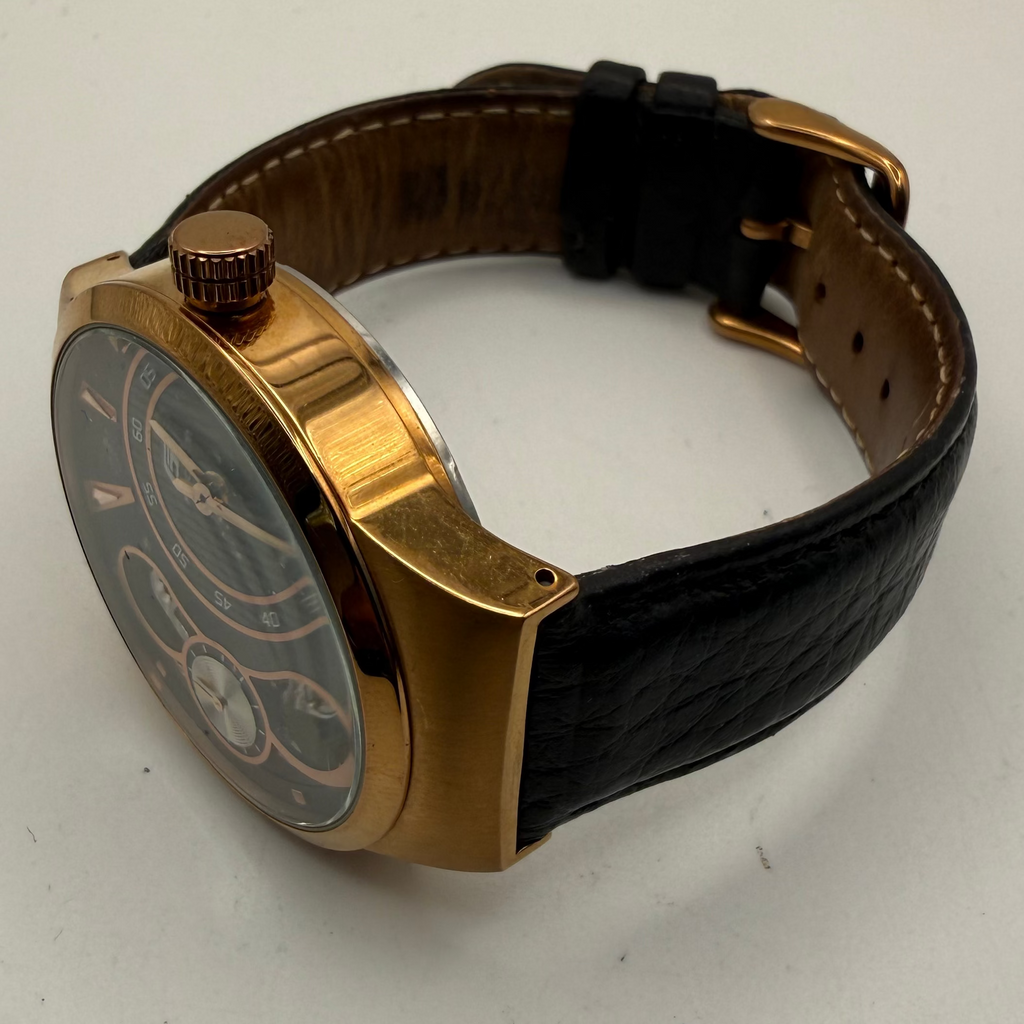 GT Precision Open Heart Automatic Watch TMG6150 – Rose Gold Tone Black Dial Display Back- £60.00