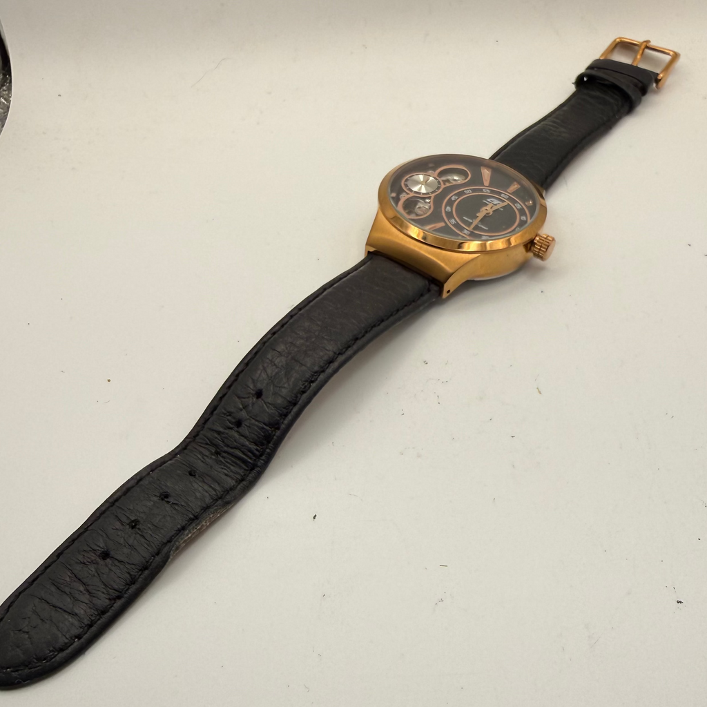 GT Precision Open Heart Automatic Watch TMG6150 – Rose Gold Tone Black Dial Display Back- £60.00