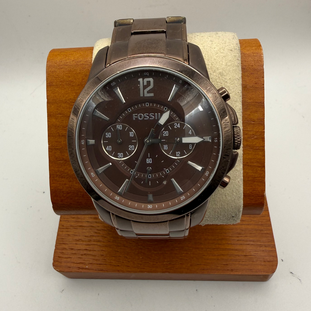 Fossil FS4608 Men’s Brown Chronograph Watch – Pre-Loved - £35.00