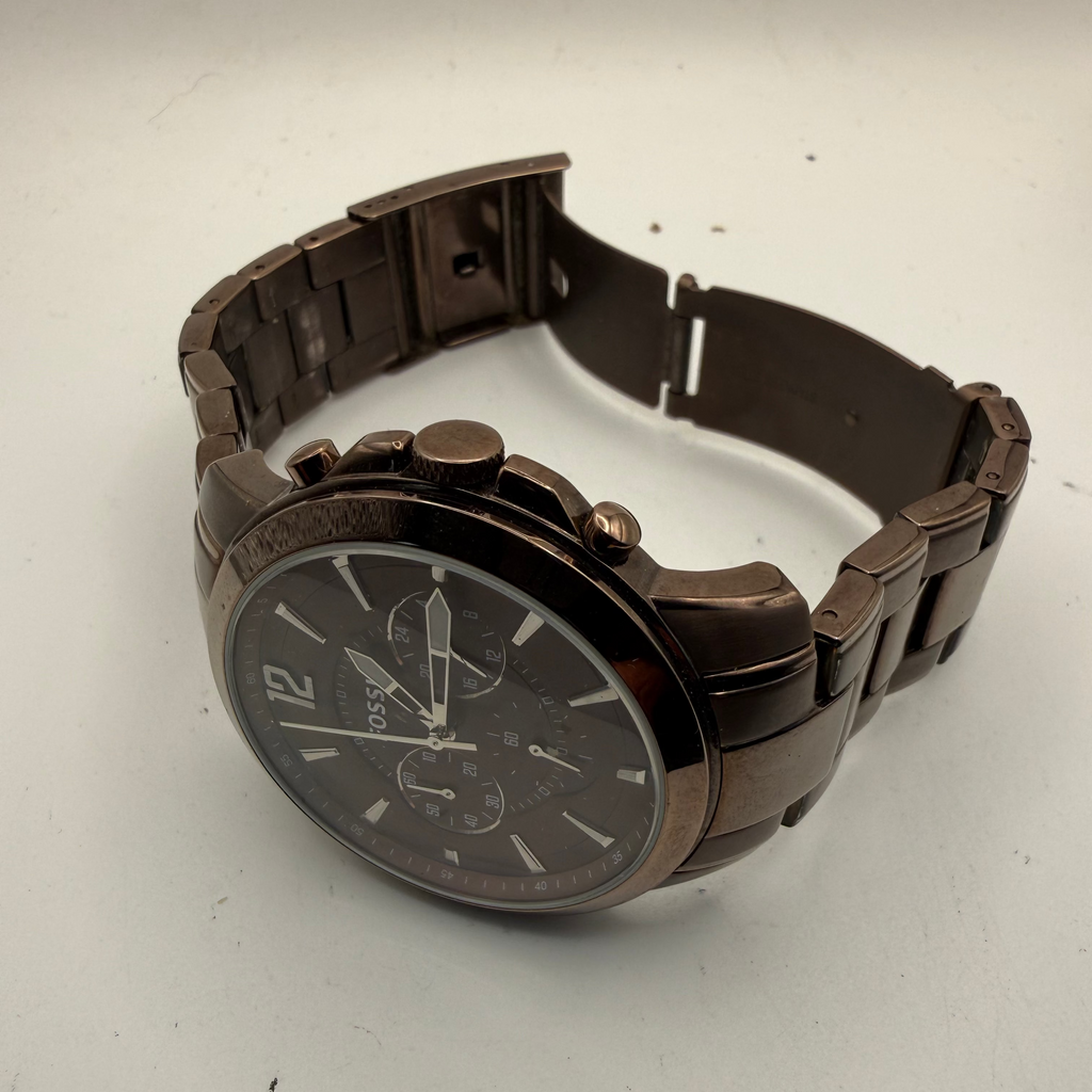 Fossil FS4608 Men’s Brown Chronograph Watch – Pre-Loved - £35.00