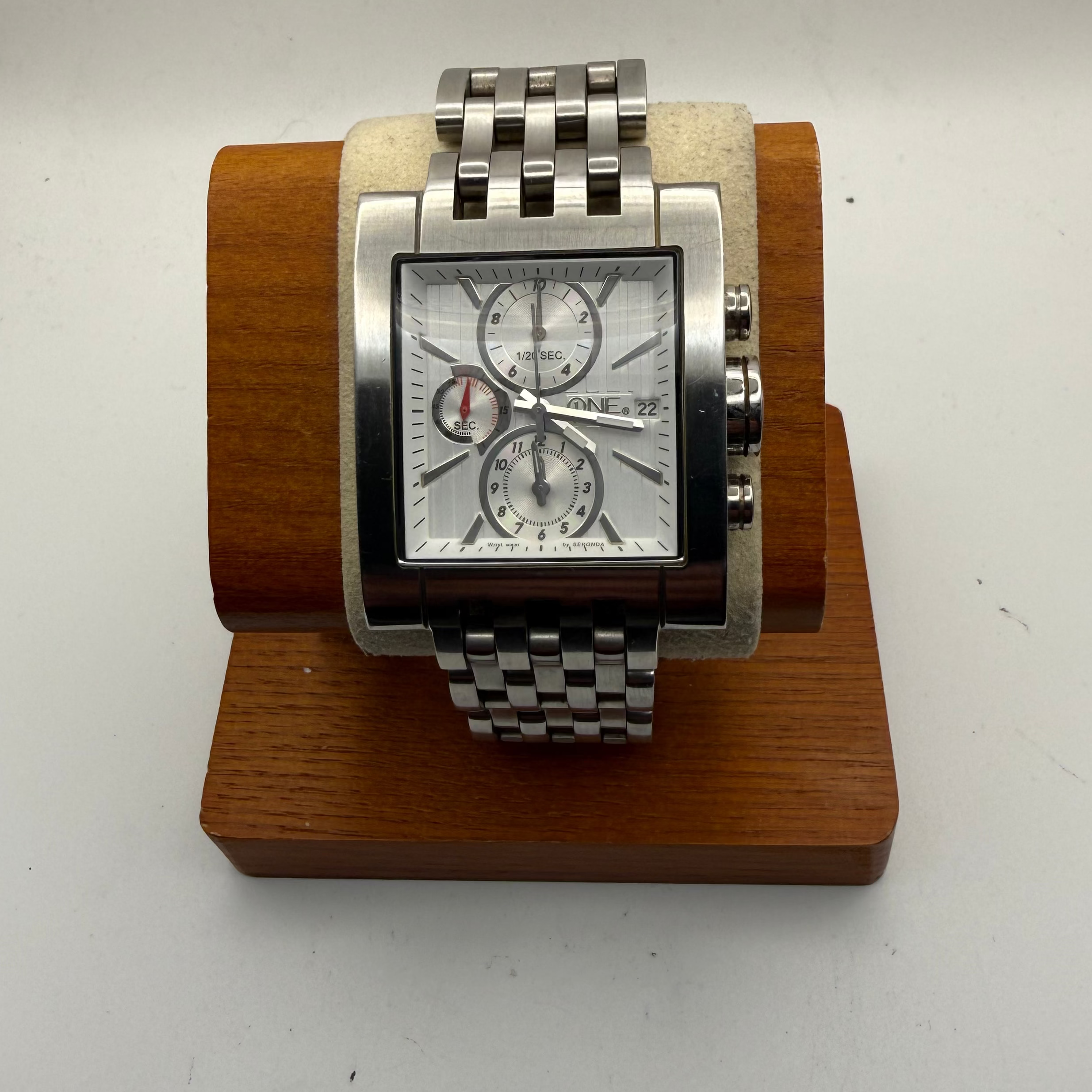 ONE by Sekonda 3054 CKX Stainless Steel Square Chronograph- £35.00